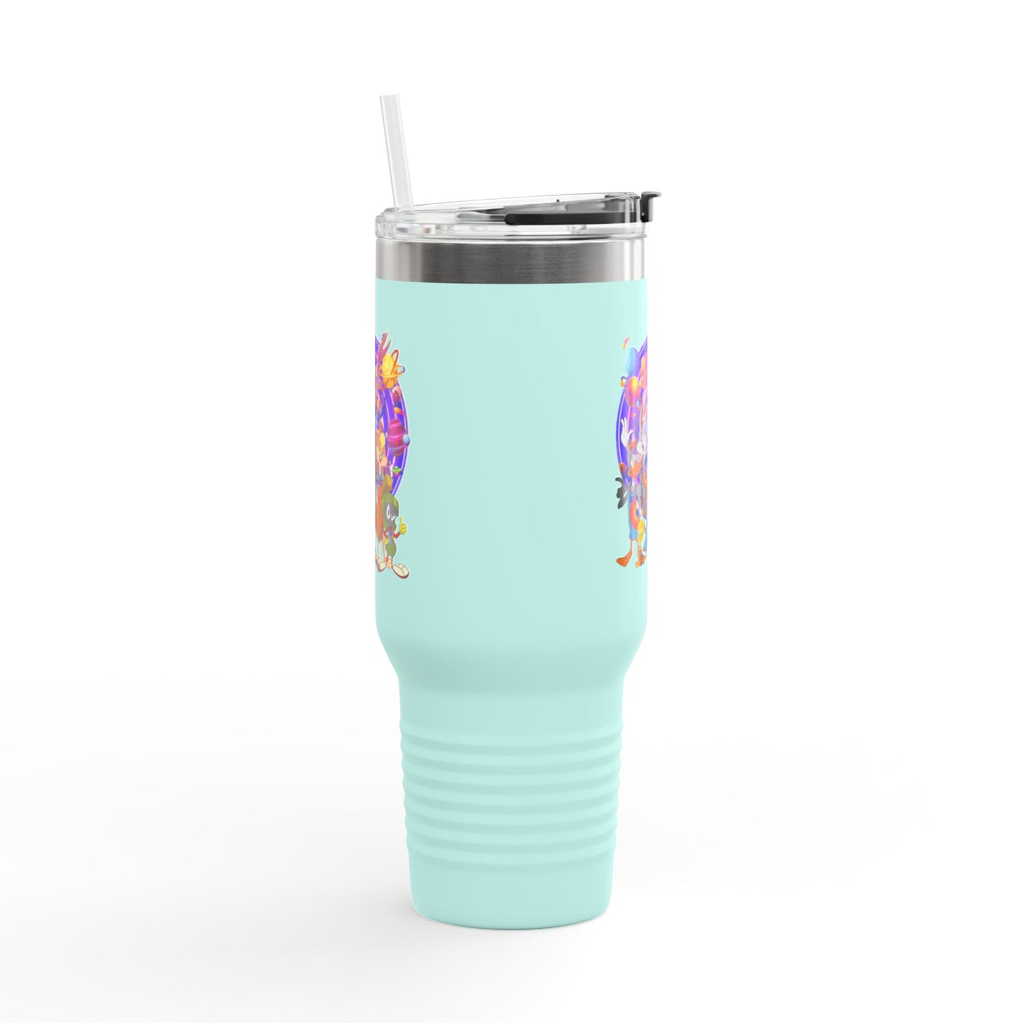 Colorful Insulated Travel Mug, 40oz - Fun for Road Trips, Tailgating, Hot Summer Days, Gift for Friends, Family, or Kids