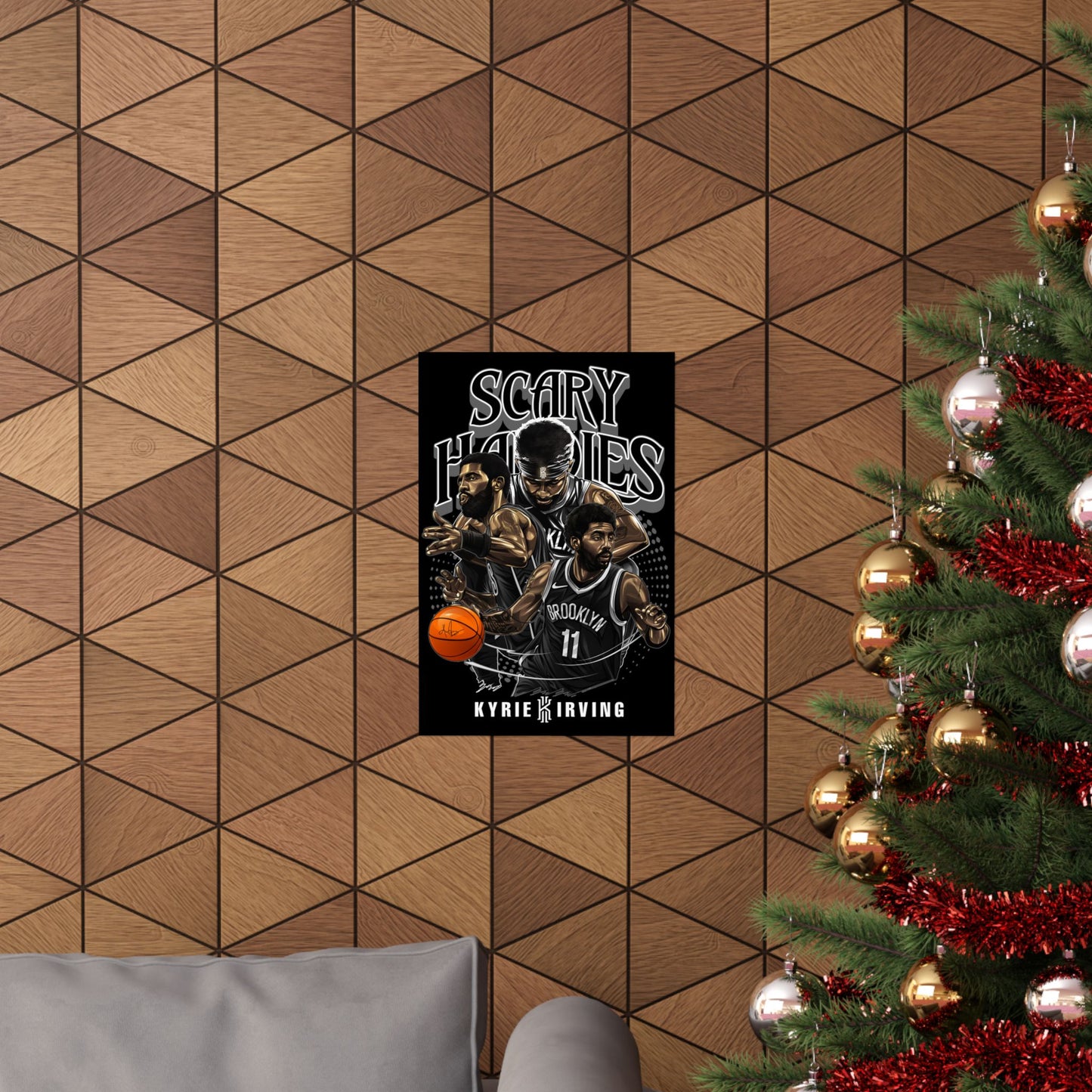 Basketball Wall Art Poster, Scary Hardies, Matte Vertical Print, Sports Decor, Gift for Fans, Home & Office Decoration
