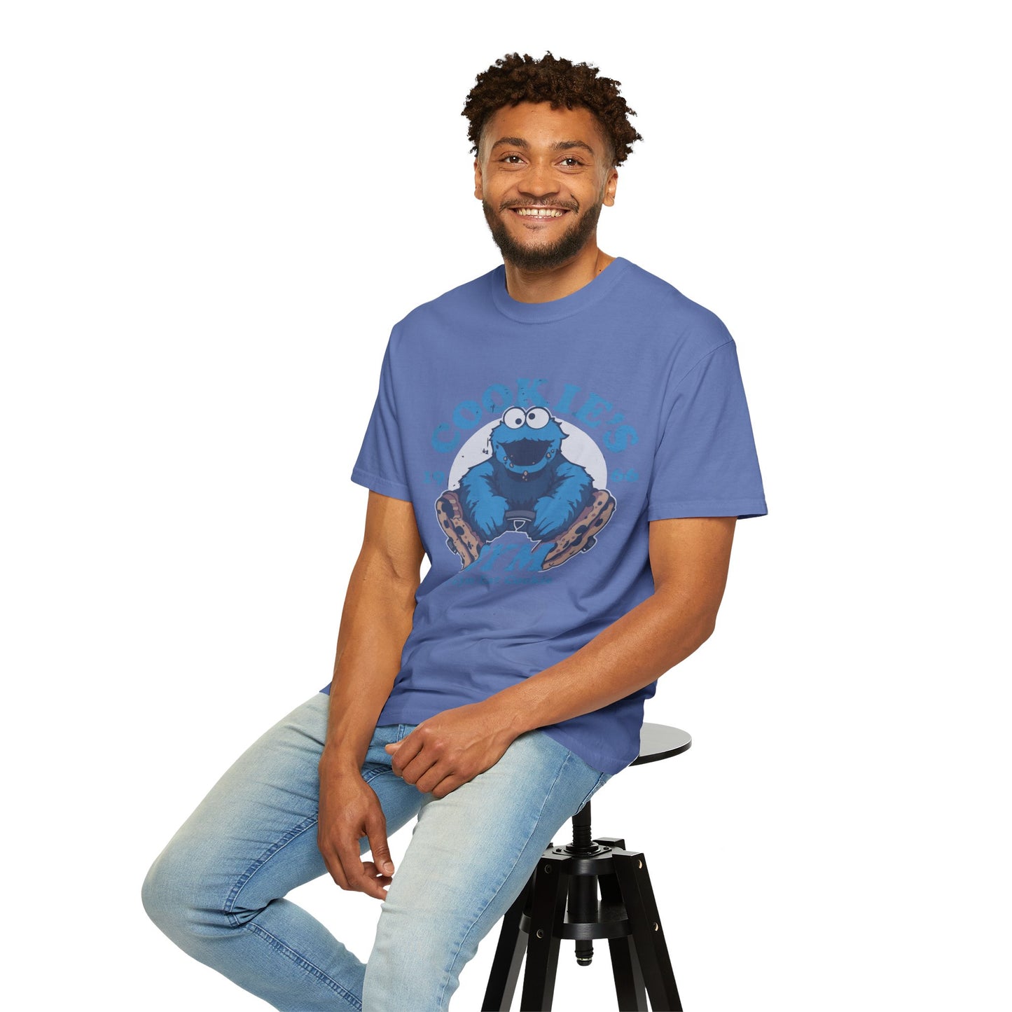 Cookie Monster Inspired Unisex T-Shirt, Fun Gift for Gamers, Casual Wear, Birthday Gift, Kitchen & Gym Motivation
