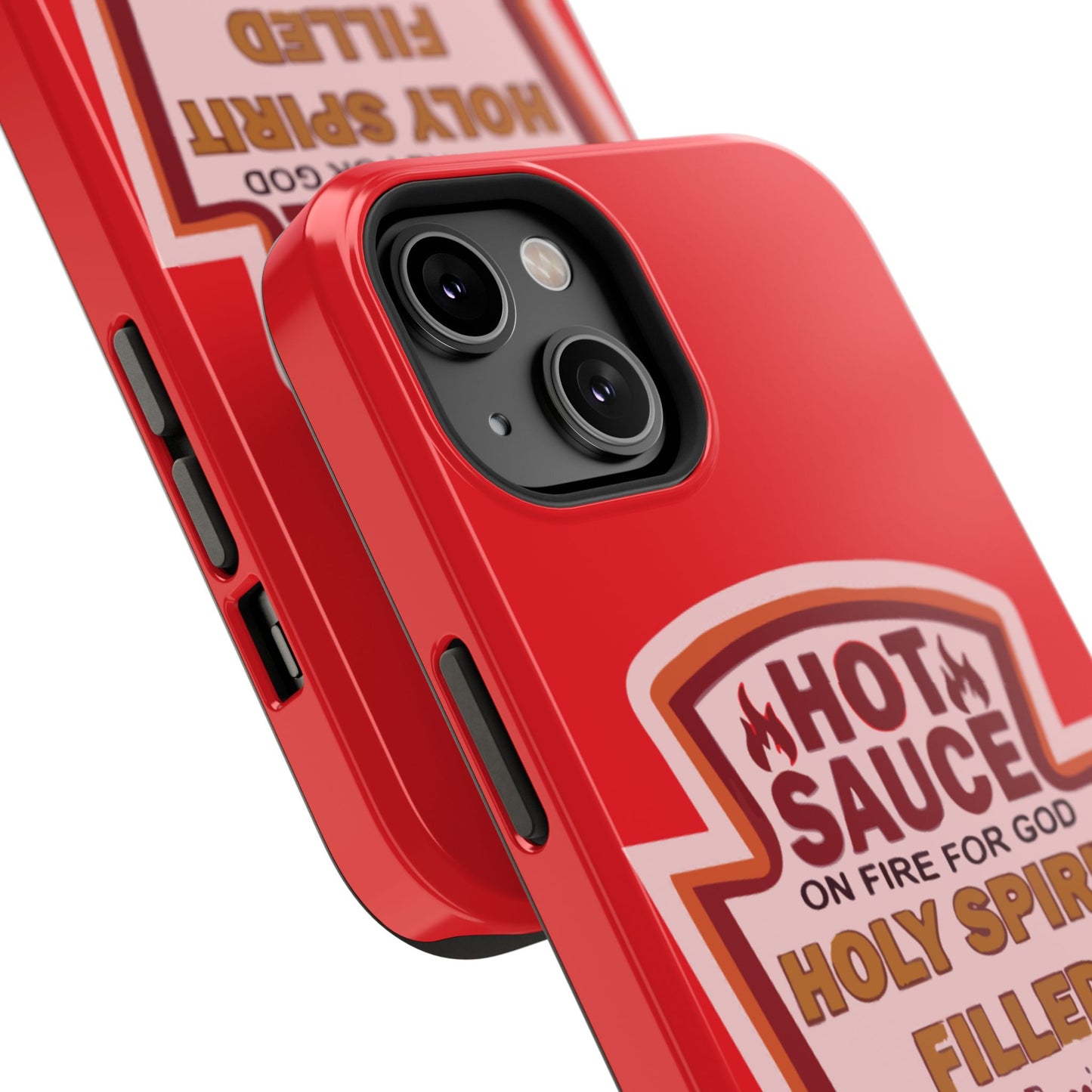 Holy Spirit Hot Sauce Phone Cases - Impact-Resistant, Christian Gift, Spiritual Reminder, Unique Design, Faith-Based Accessory