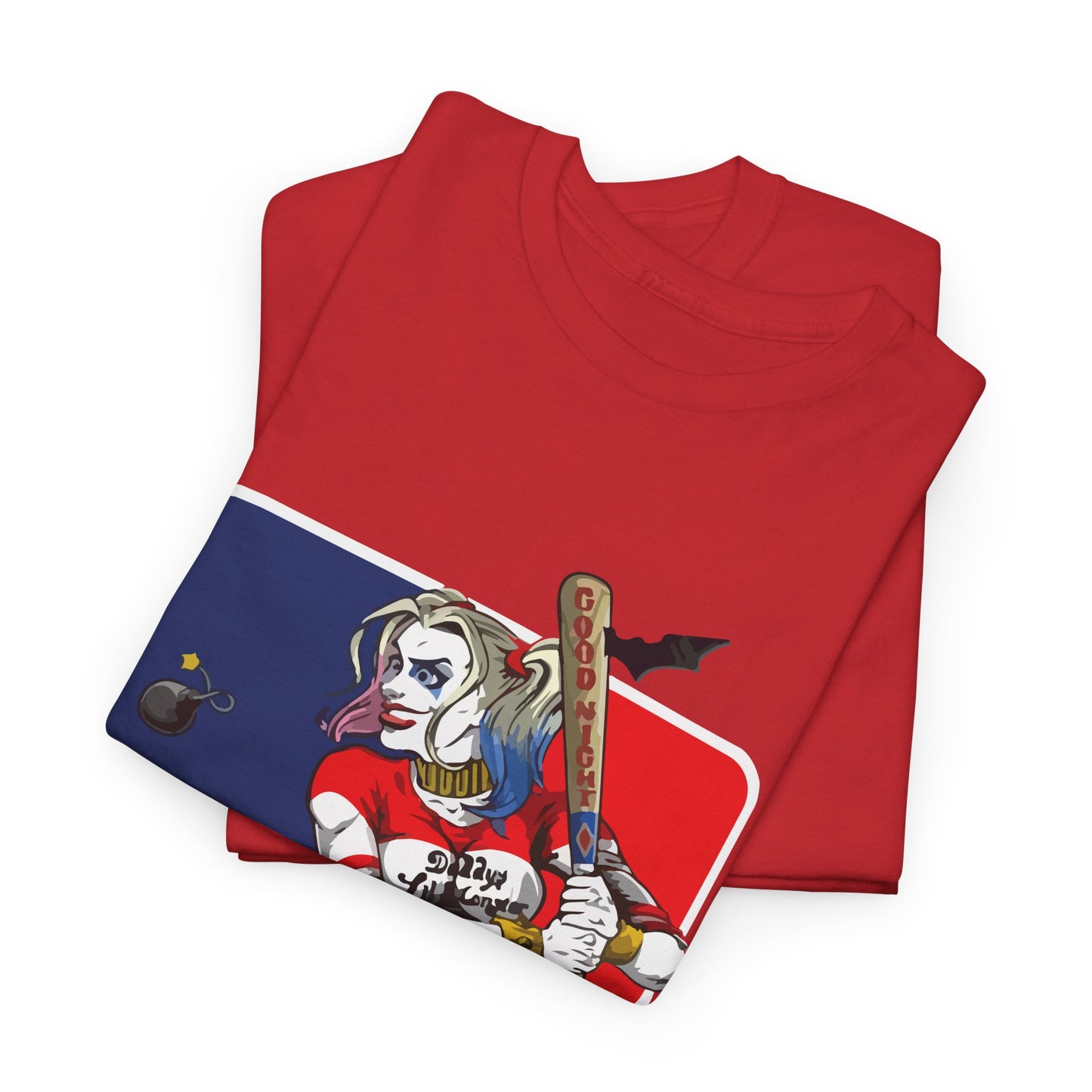 Unisex Baseball Graphic Tee - Harley Quinn DC Casual Wear for Sports Lovers