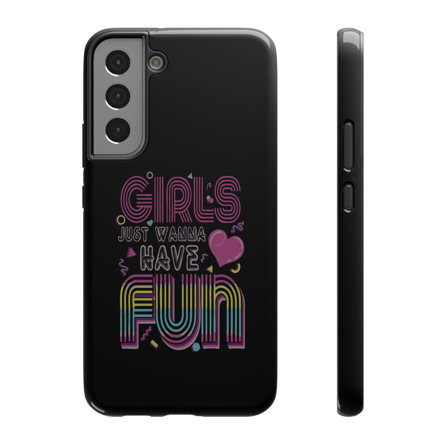 Fun Vibe Phone Case - Girls Just Wanna Have Fun Cell Case, Impact-Resistant Cover, Gift for Teens, Birthday Party Accessory, Trendy Tech