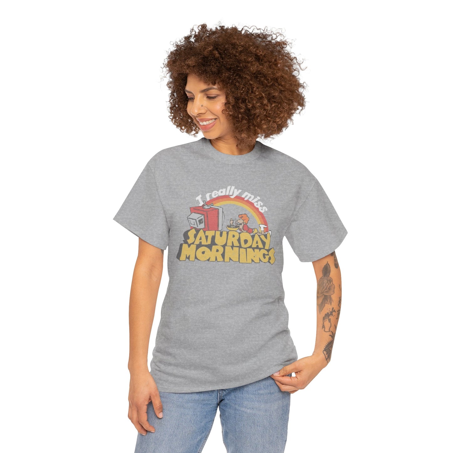 Retro Saturday Mornings Tee, Vintage Cartoon Shirt, Unisex Cotton Tee, Cozy Weekend Vibe, Perfect Gift for Nostalgia Lovers