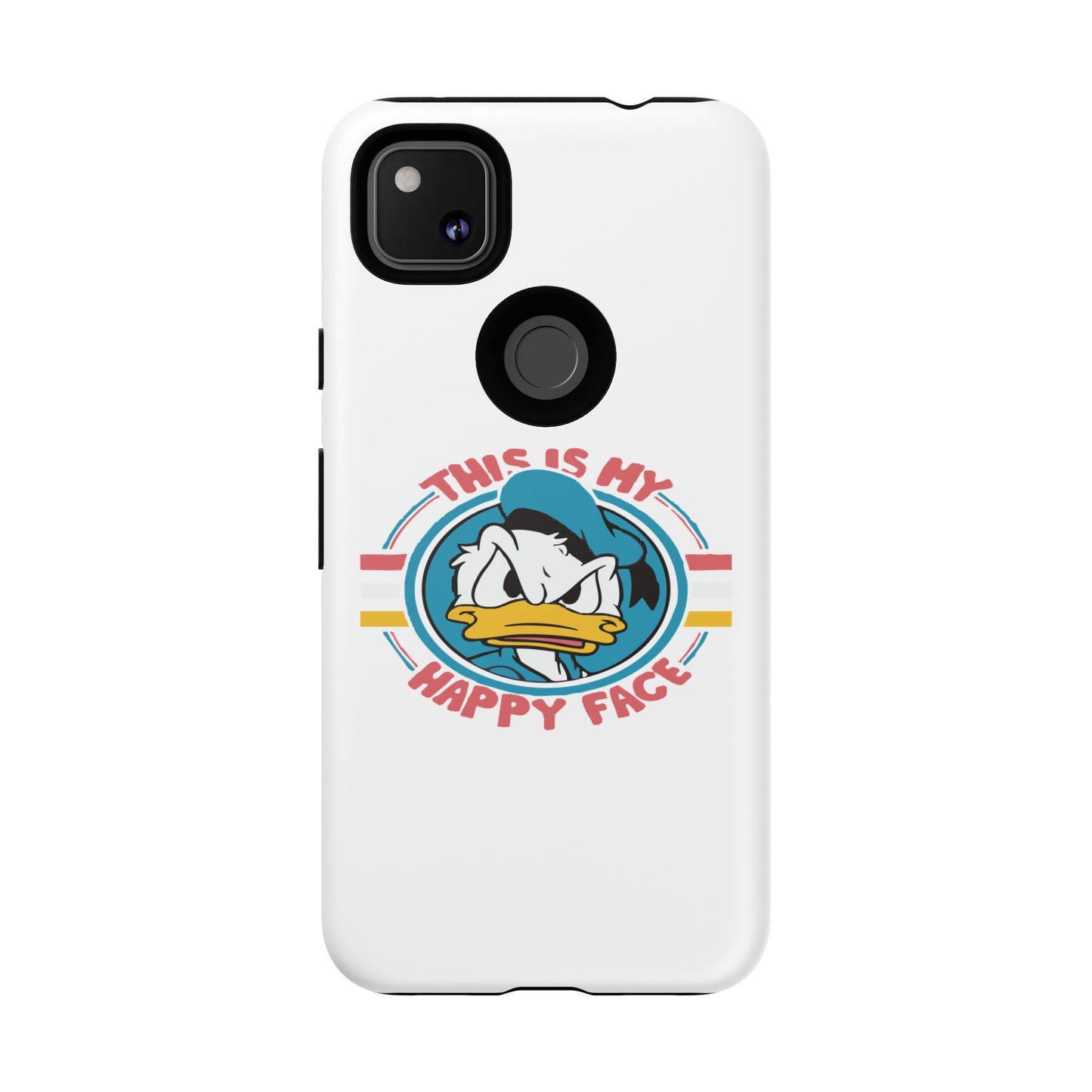 Tough Cases: This is My Happy Face Phone Case, Funny Phone Case, Donald Duck Case, Cute Phone Accessory, Gift for Disney Fans
