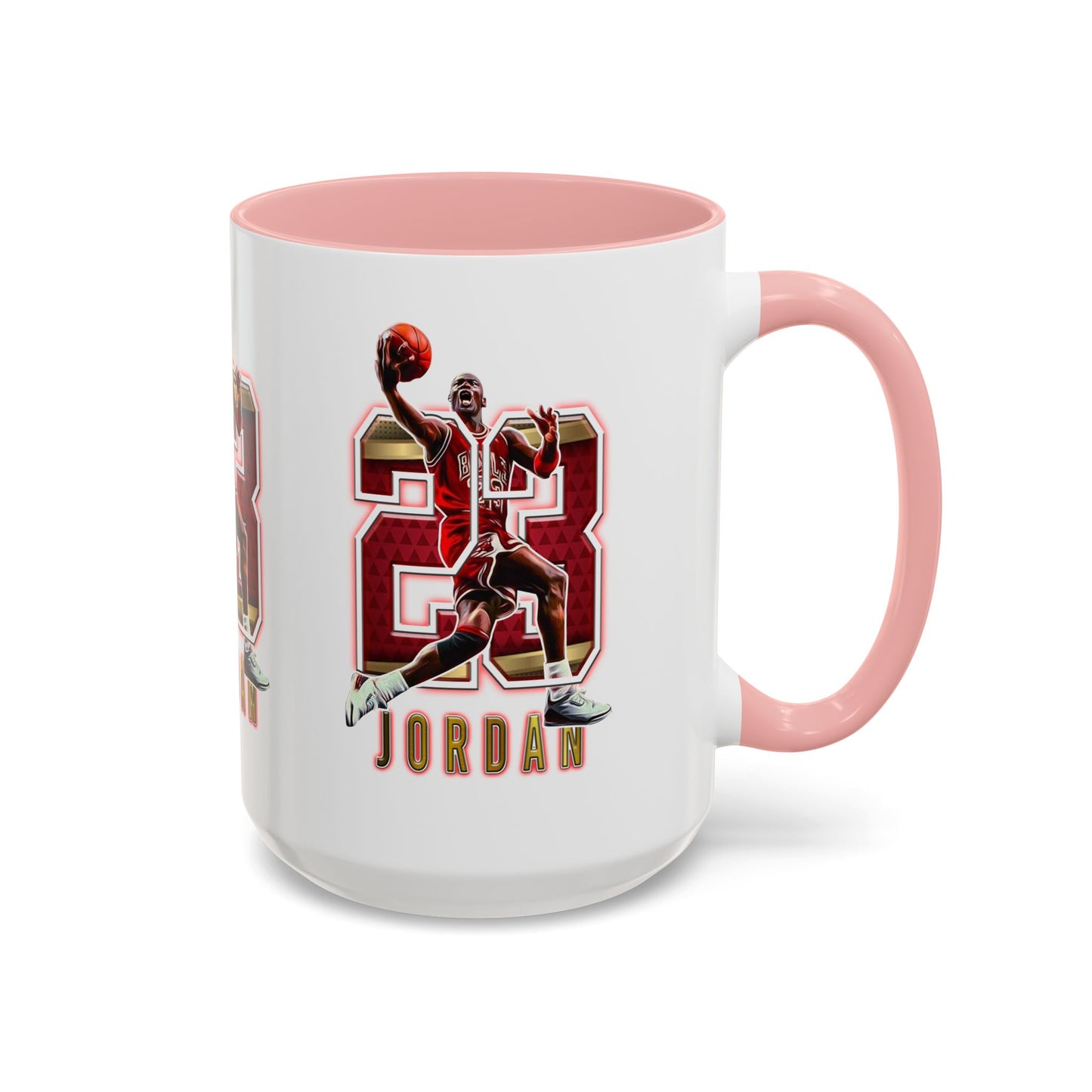 Michael Jordan Accent Coffee Mug - 11oz & 15oz - Perfect Gift for Sports Fans, Collectors, Basketball Lovers, Unique Gift Idea