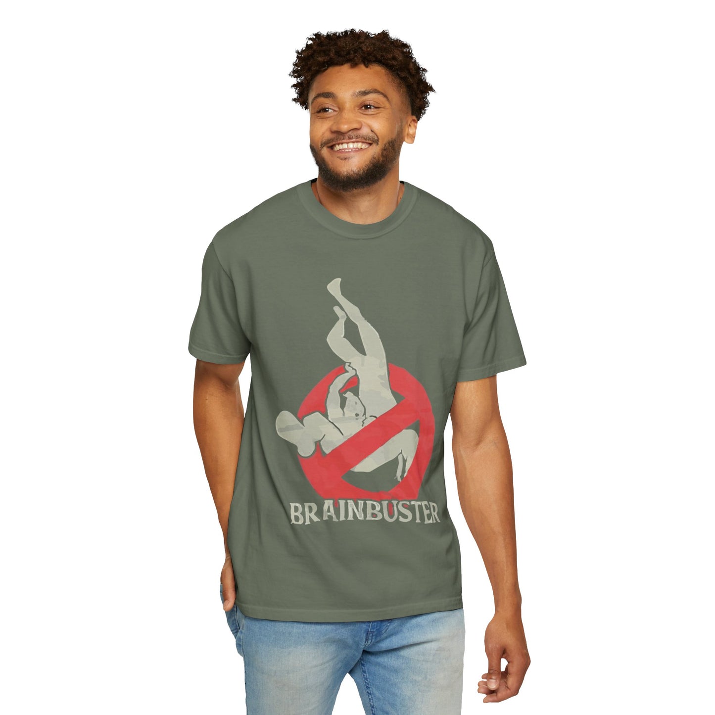 Unisex Fun Graphic T-Shirt, Graphic Tee, Casual Wear, Gift for Wrestling Fans, Brainbuster Design, Humor Apparel, Everyday Style