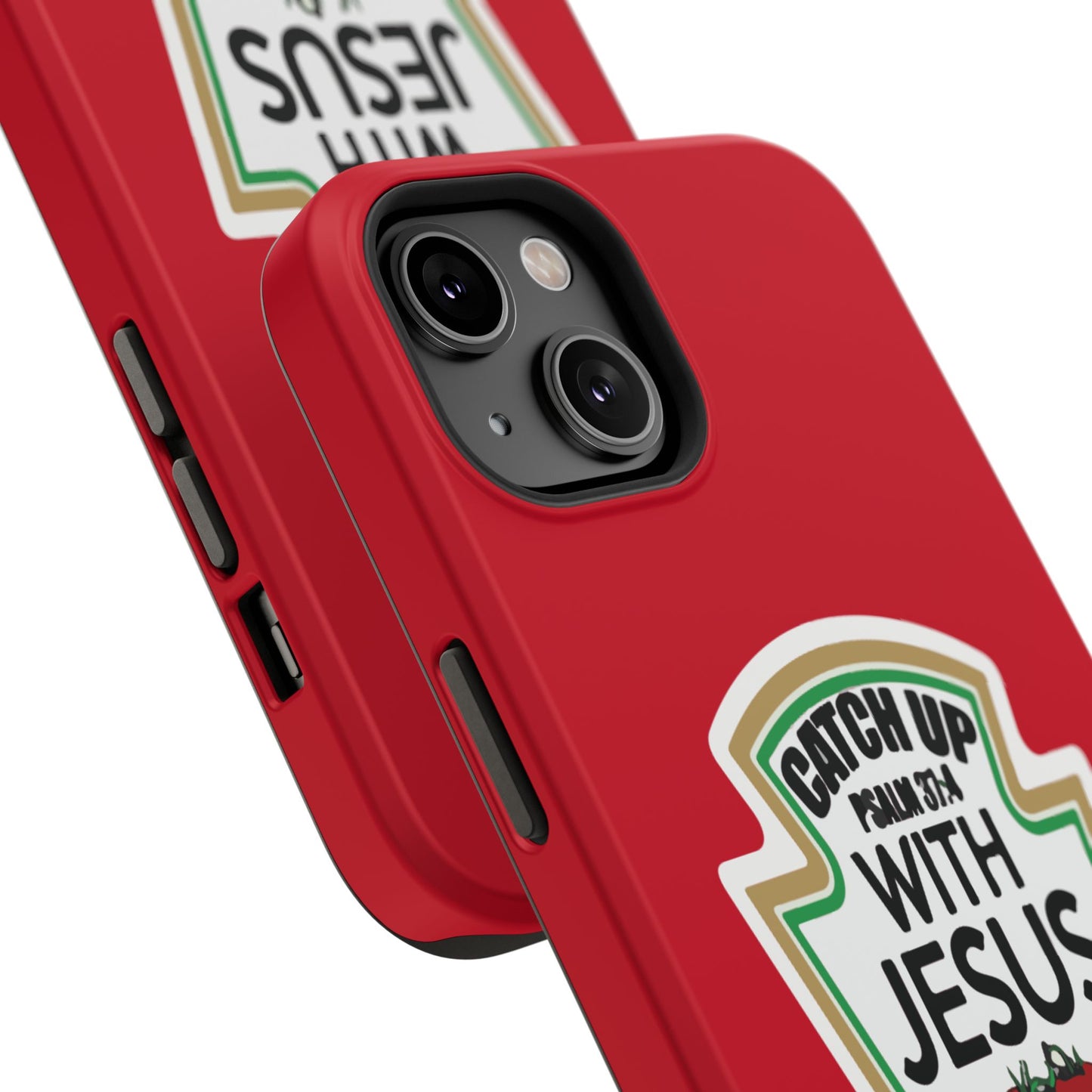 Fun Christian Phone Case, Catch Up with Jesus, Impact-Resistant, Faith-Based Gift, Religious Accessories, Bible Verses
