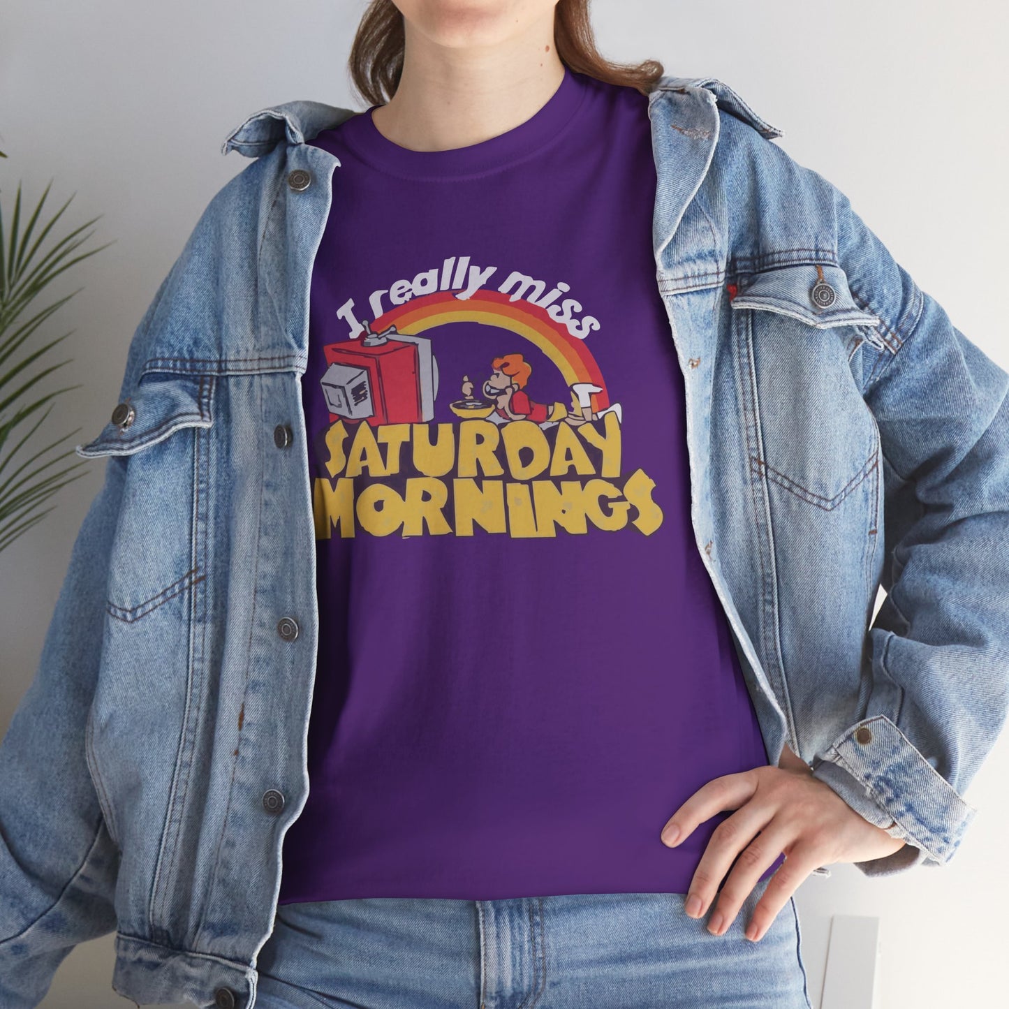 Retro Saturday Mornings Tee, Vintage Cartoon Shirt, Unisex Cotton Tee, Cozy Weekend Vibe, Perfect Gift for Nostalgia Lovers