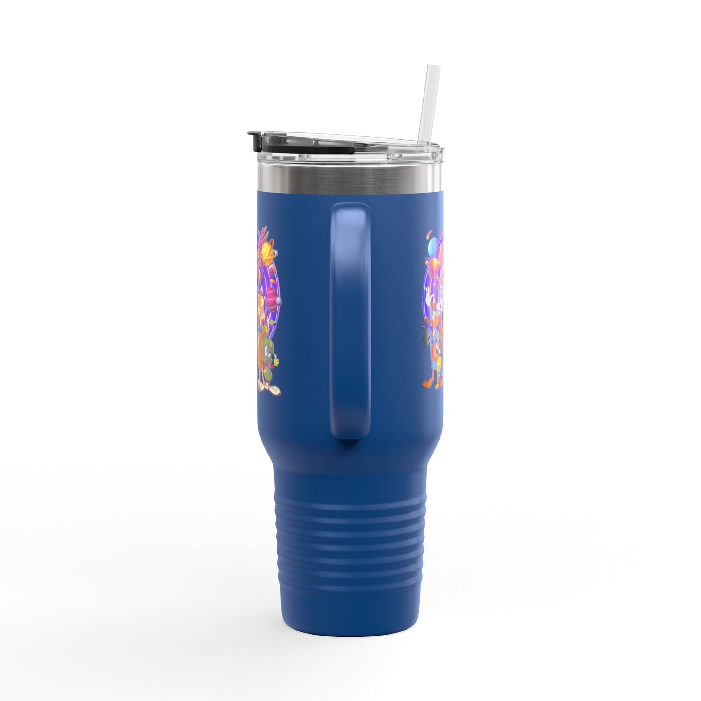 Colorful Insulated Travel Mug, 40oz - Fun for Road Trips, Tailgating, Hot Summer Days, Gift for Friends, Family, or Kids