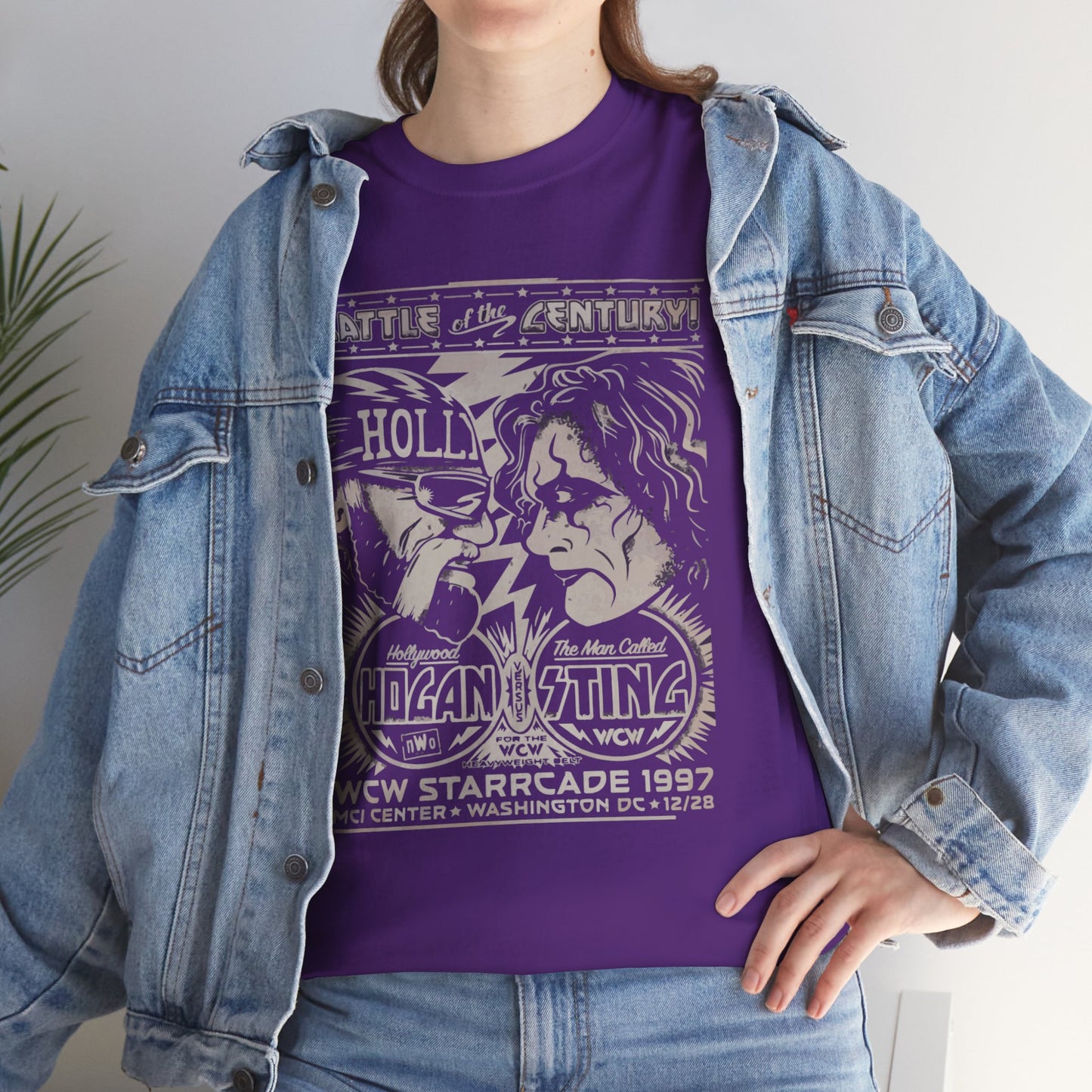 Vintage Wrestling Tee - Hulk vs Sting Retro Sports Nostalgia - Classic WCW Unisex Heavy Cotton Tee
