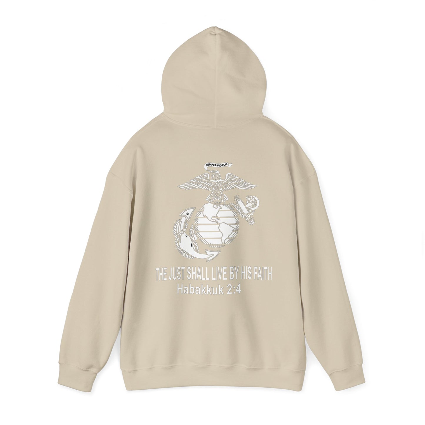the Just shall Live by Faith Heavy Blend™ Hooded Sweatshirt