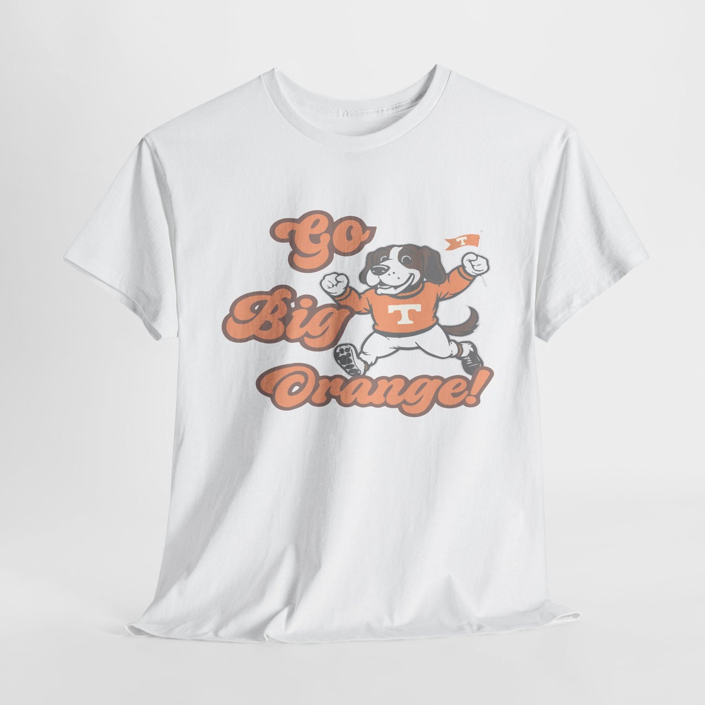 Go Big Orange Unisex Heavy Cotton Tee, Sports Fan Shirt, Casual Wear, College Game Day Top, Gift for Sports Enthusiasts