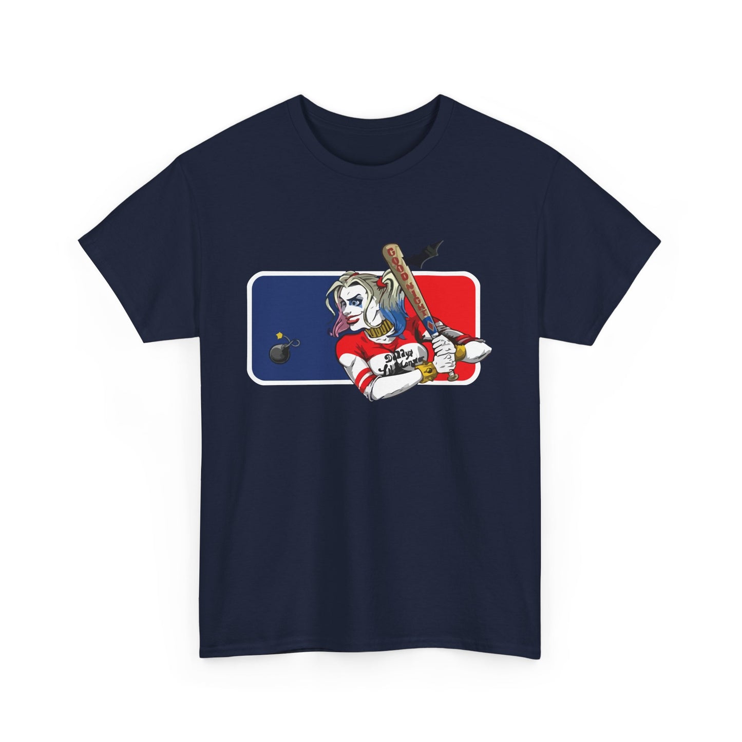 Unisex Baseball Graphic Tee - Harley Quinn DC Casual Wear for Sports Lovers