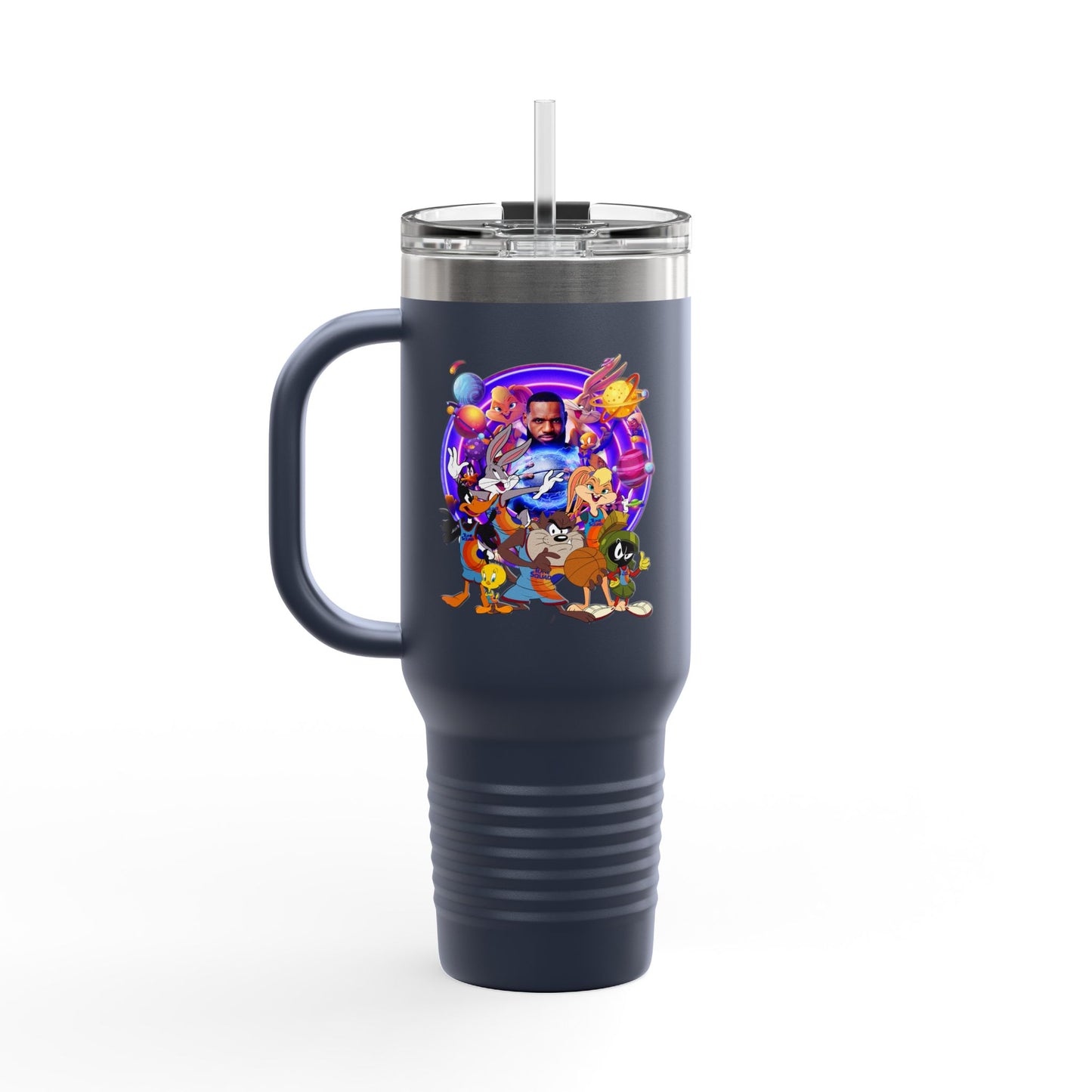 Colorful Insulated Travel Mug, 40oz - Fun for Road Trips, Tailgating, Hot Summer Days, Gift for Friends, Family, or Kids