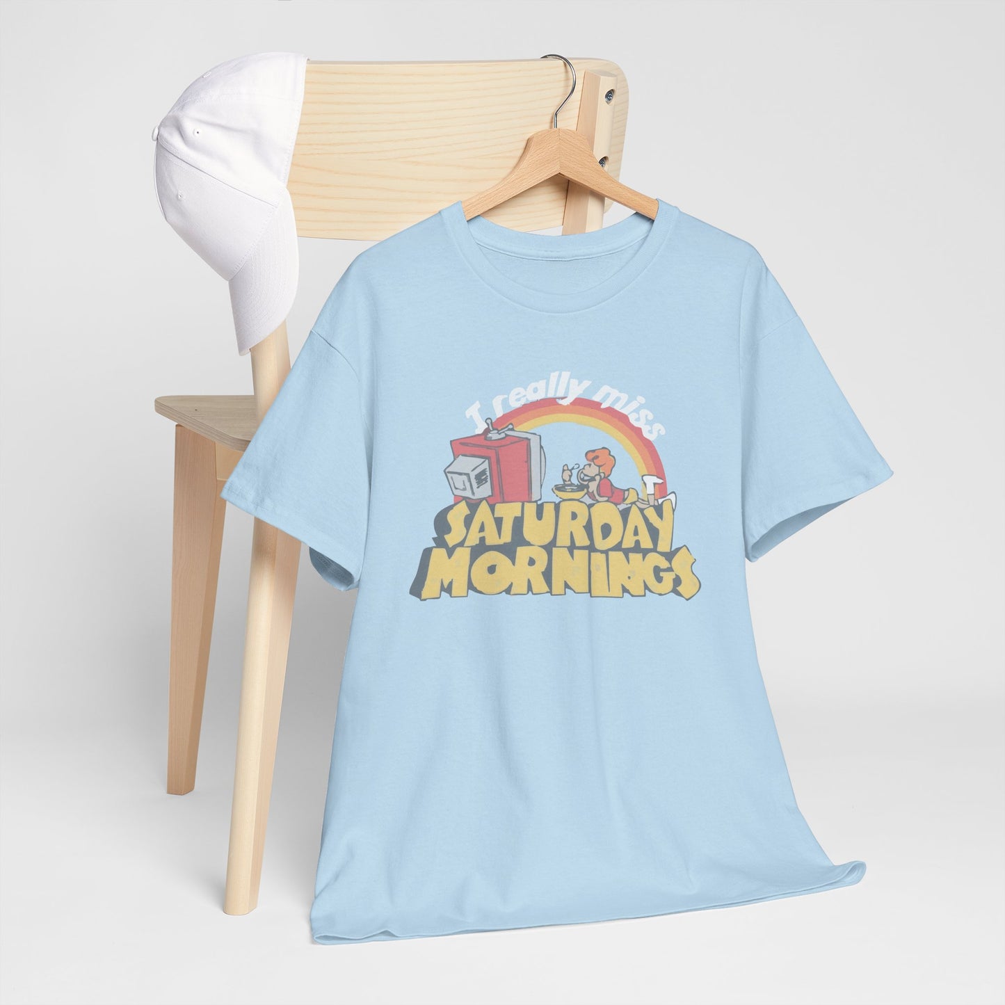 Retro Saturday Mornings Tee, Vintage Cartoon Shirt, Unisex Cotton Tee, Cozy Weekend Vibe, Perfect Gift for Nostalgia Lovers