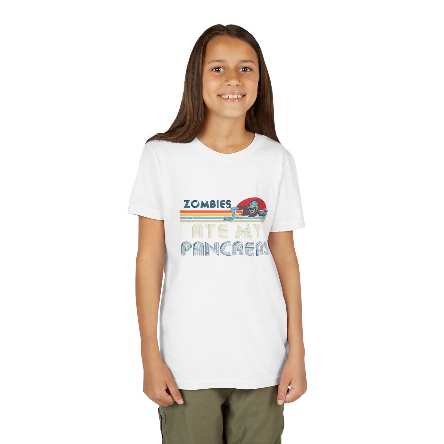 Youth Zombie Tee, Cute Graphic T-Shirt for Kids, Fun Short Sleeve Top, Halloween Costume, Gift for Little Horror Fans