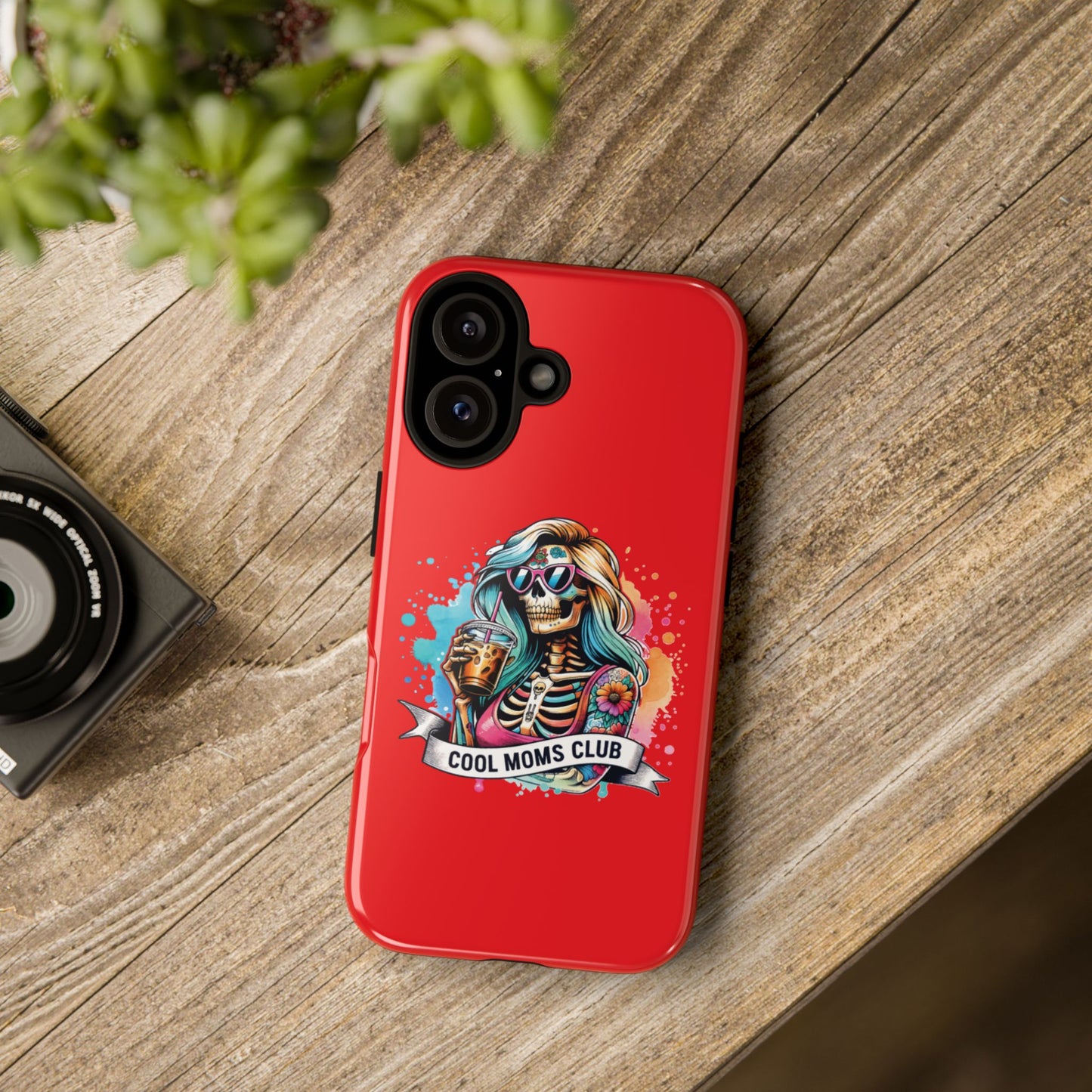 Cool Moms Club Phone Case - Tough Cases, Funky Phone Cover, Gift for Moms, Skeleton Design, Trendy Tech Accessories
