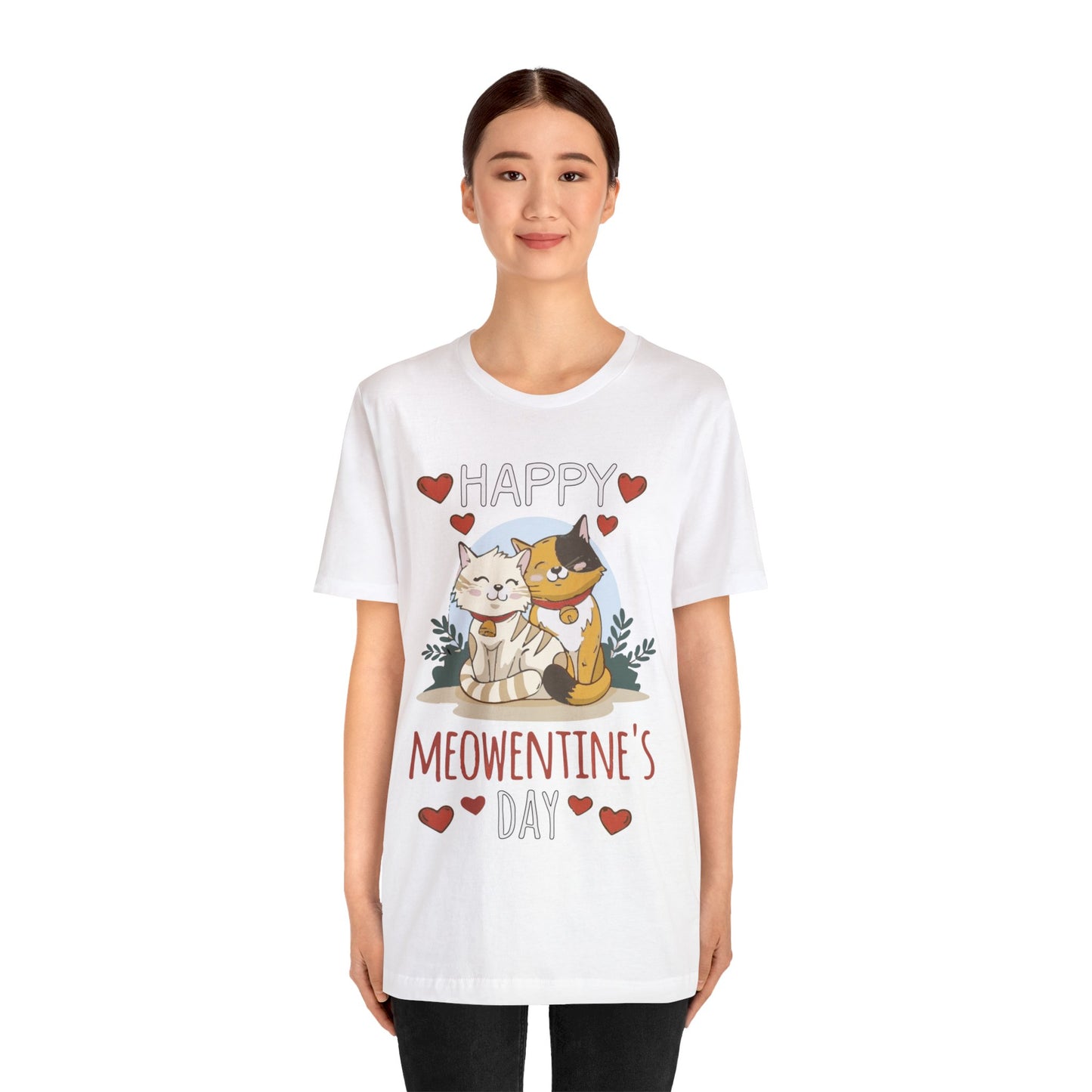 Happy Meowentine's Jersey Short Sleeve Tee