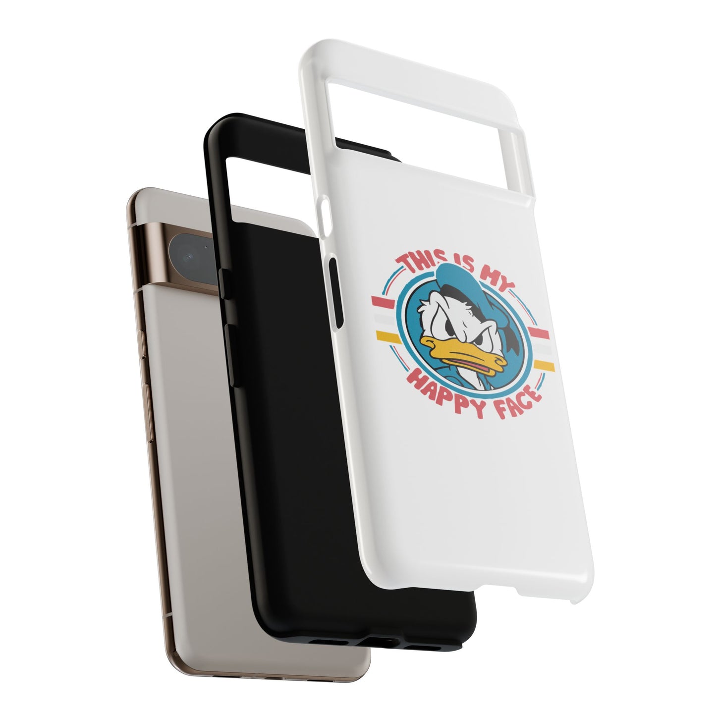 Tough Cases: This is My Happy Face Phone Case, Funny Phone Case, Donald Duck Case, Cute Phone Accessory, Gift for Disney Fans