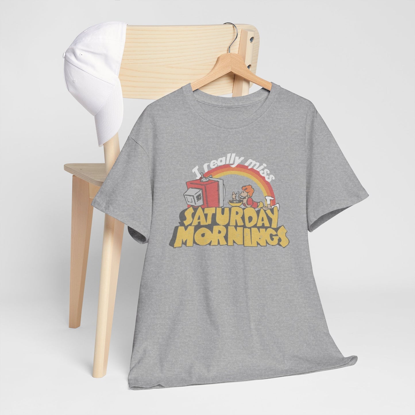 Retro Saturday Mornings Tee, Vintage Cartoon Shirt, Unisex Cotton Tee, Cozy Weekend Vibe, Perfect Gift for Nostalgia Lovers
