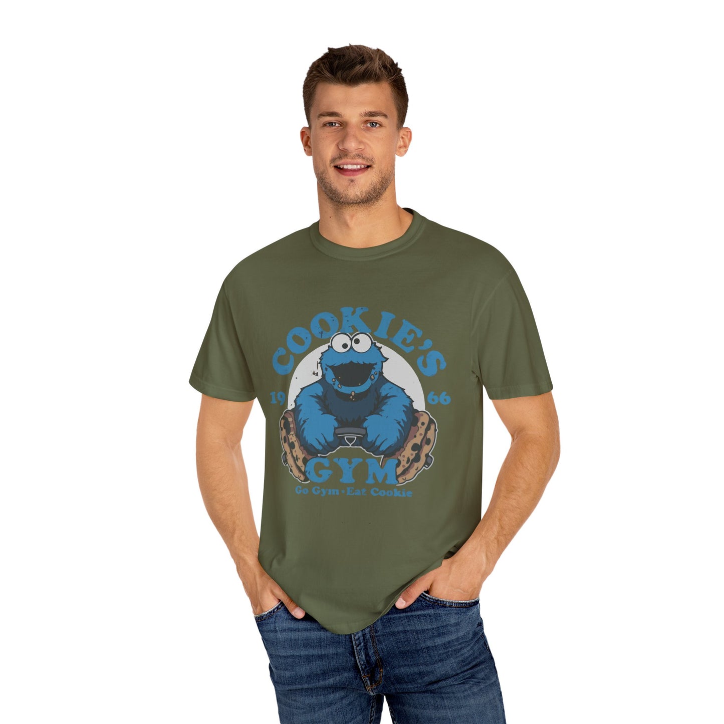 Cookie Monster Inspired Unisex T-Shirt, Fun Gift for Gamers, Casual Wear, Birthday Gift, Kitchen & Gym Motivation