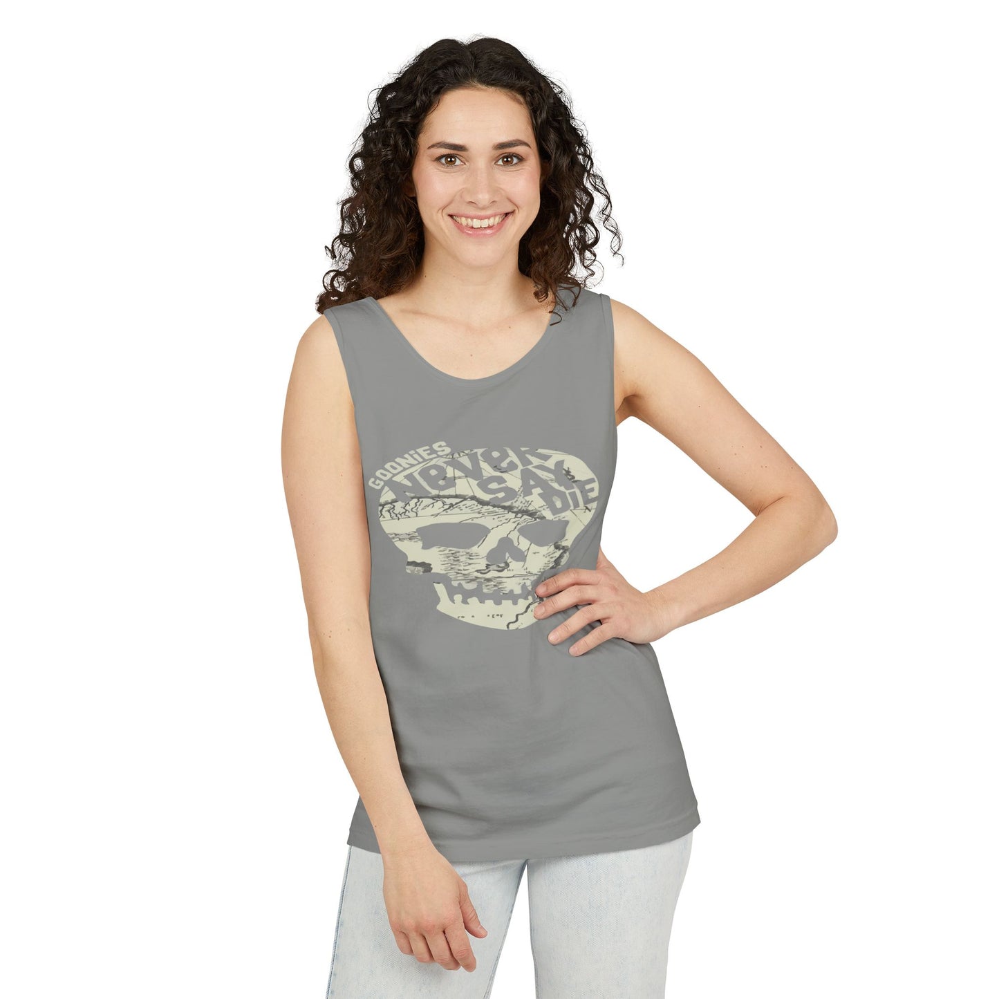 Cool Skull Graphic Tank Top, Unisex Summer Tee, Beachwear, Festival Outfit, Casual Wear, Graphic Apparel
