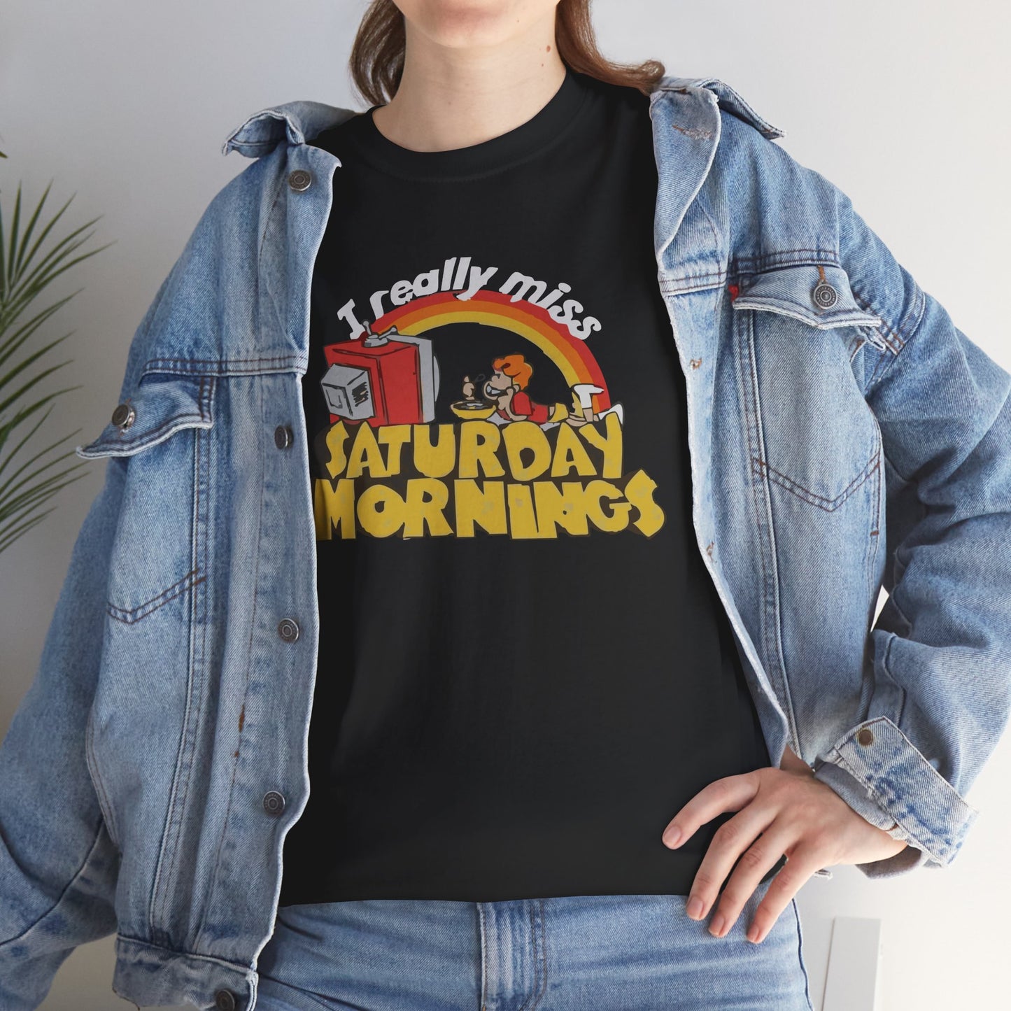 Retro Saturday Mornings Tee, Vintage Cartoon Shirt, Unisex Cotton Tee, Cozy Weekend Vibe, Perfect Gift for Nostalgia Lovers