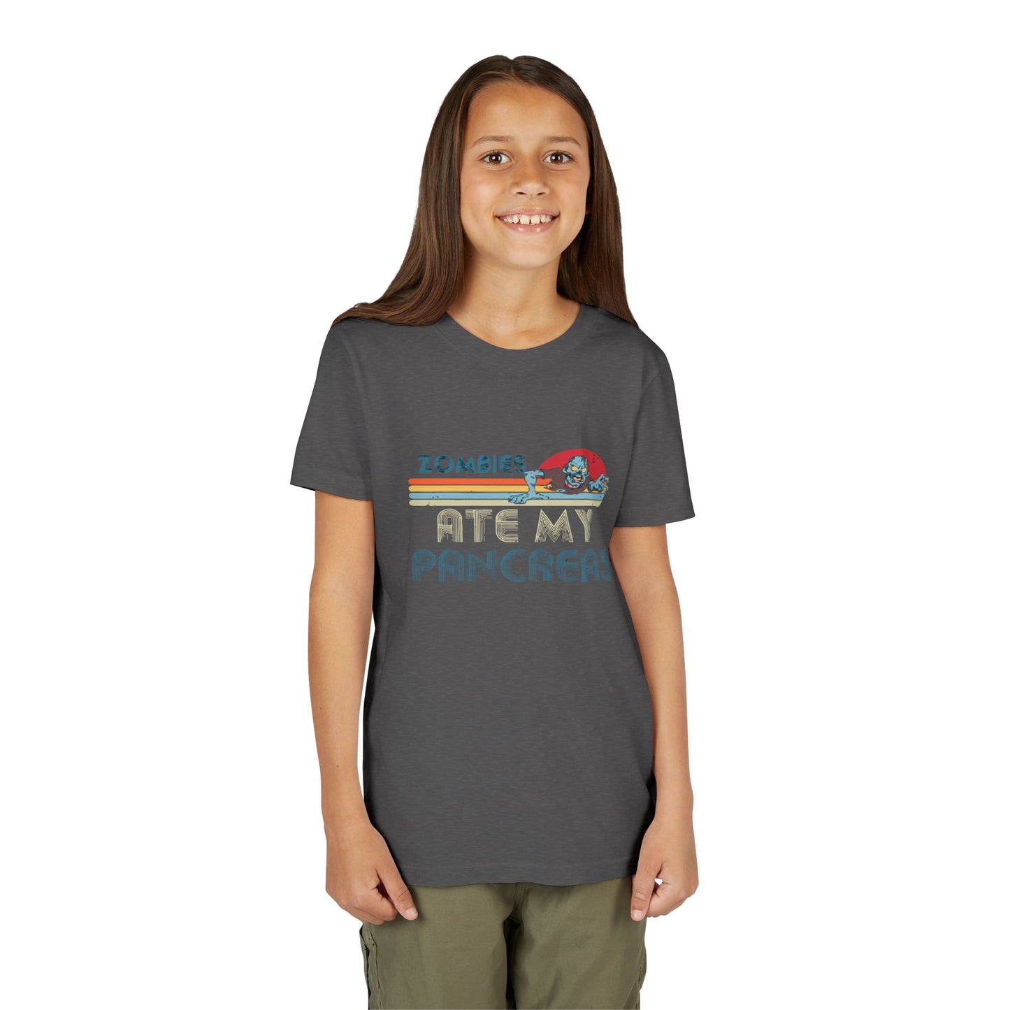 Youth Zombie Tee, Cute Graphic T-Shirt for Kids, Fun Short Sleeve Top, Halloween Costume, Gift for Little Horror Fans