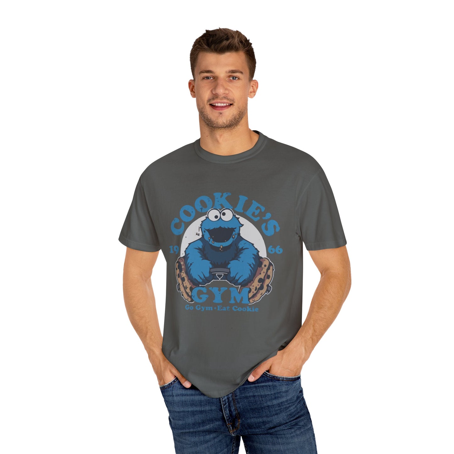 Cookie Monster Inspired Unisex T-Shirt, Fun Gift for Gamers, Casual Wear, Birthday Gift, Kitchen & Gym Motivation
