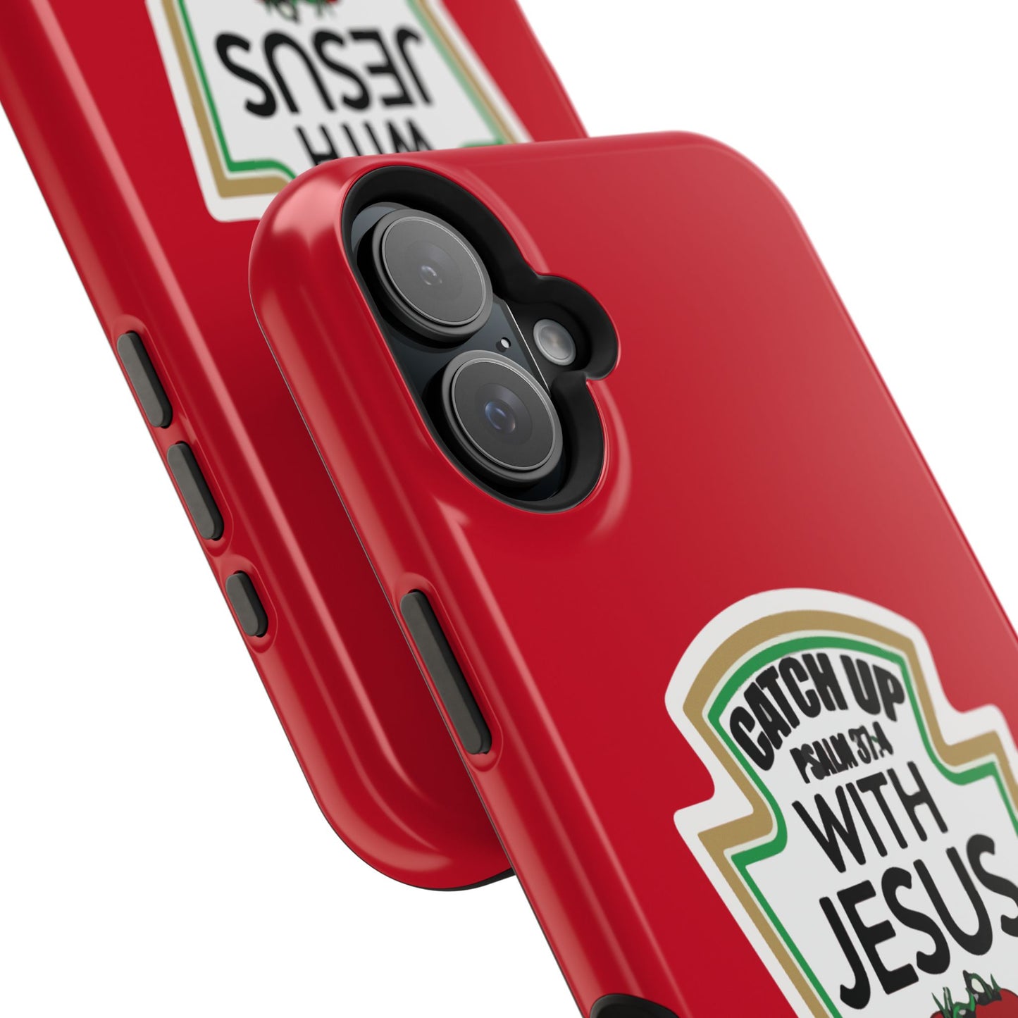 Fun Christian Phone Case, Catch Up with Jesus, Impact-Resistant, Faith-Based Gift, Religious Accessories, Bible Verses