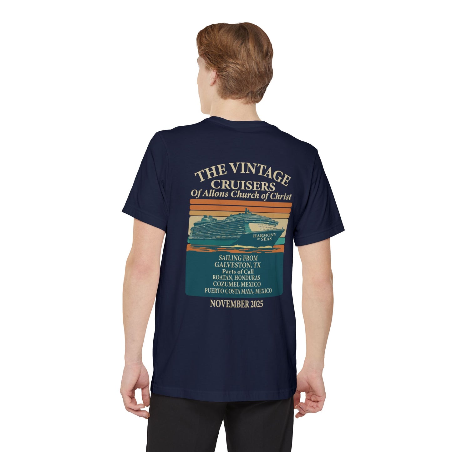 Retro Allons Church of Christ Pocket T-shirt