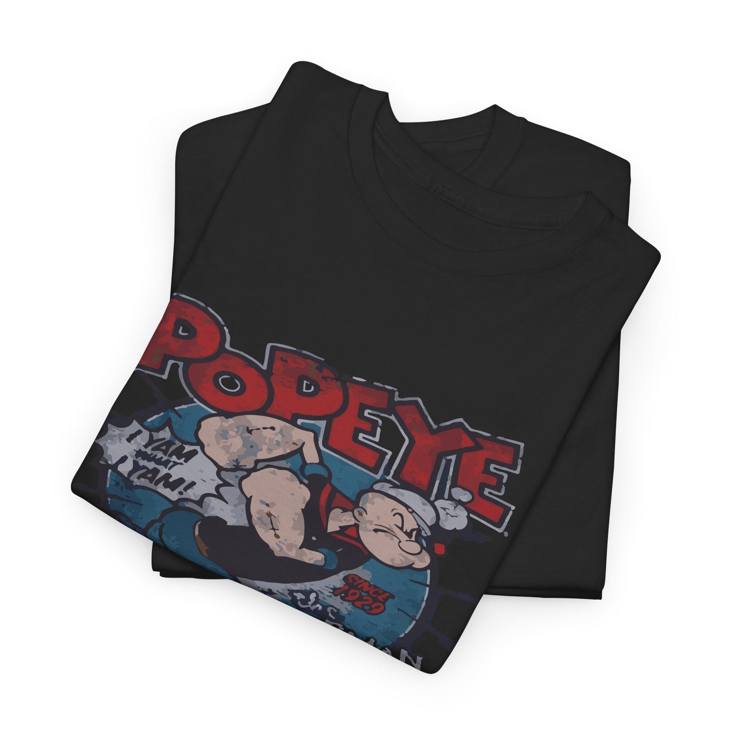 Popeye Illustration Unisex Heavy Cotton Tee, Cartoon T-Shirt, Gift for Fans, Casual Wear, Retro Design, Comfortable Top