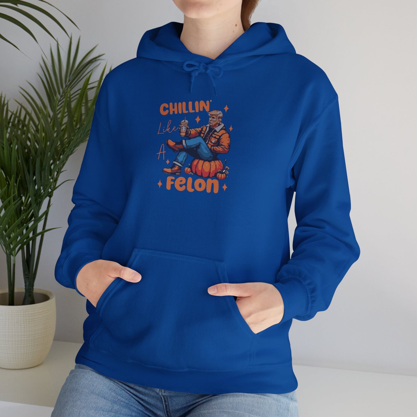 Chillin' Like a Felon Hoodie - Cozy Unisex Sweatshirt for Fall Celebrations