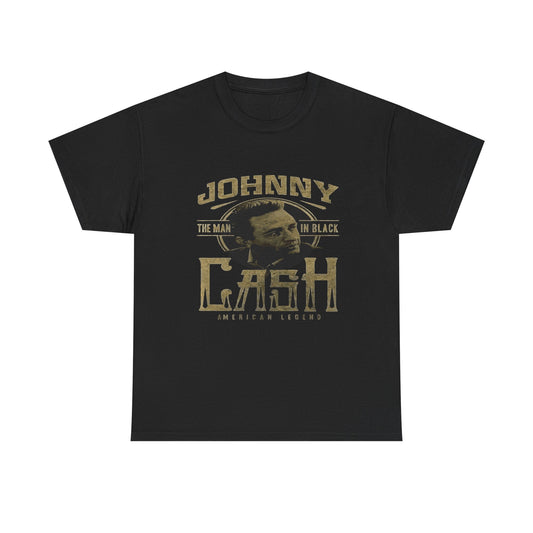 Johnny Cash Unisex Heavy Cotton Tee, Music Lover Gift, Vintage Concert Shirt, Country Music Apparel, Father's Day Gift, Stylish Casual Wear