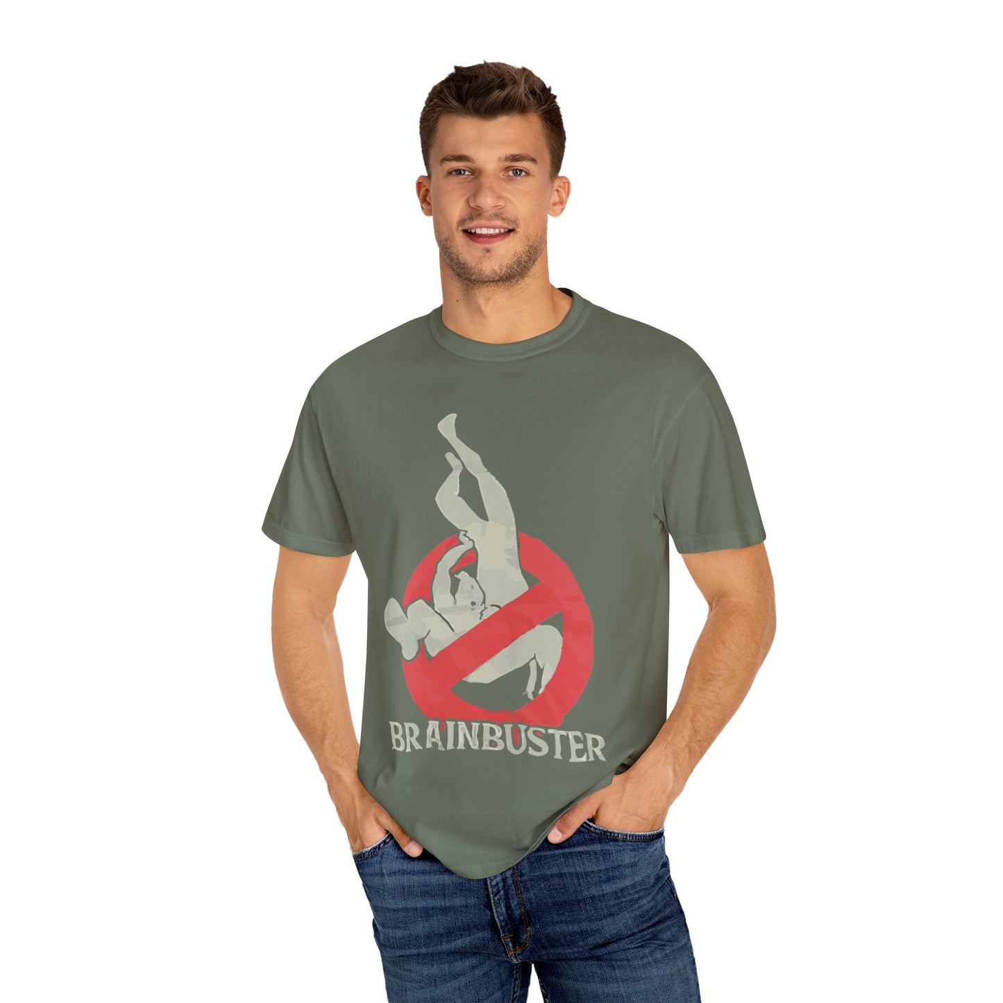 Unisex Fun Graphic T-Shirt, Graphic Tee, Casual Wear, Gift for Wrestling Fans, Brainbuster Design, Humor Apparel, Everyday Style