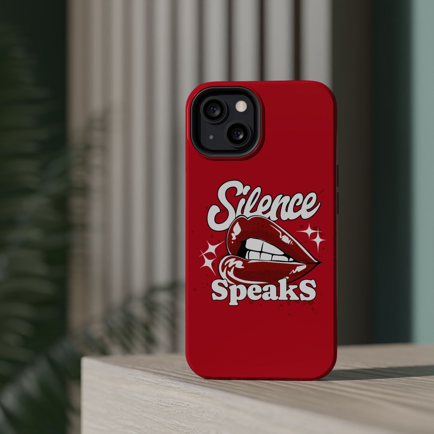 Bold Expression Magnetic Tough Cases, Phone Cover, Gift for Her, Pop Art, Trendy Accessory, Silence Speaks Design