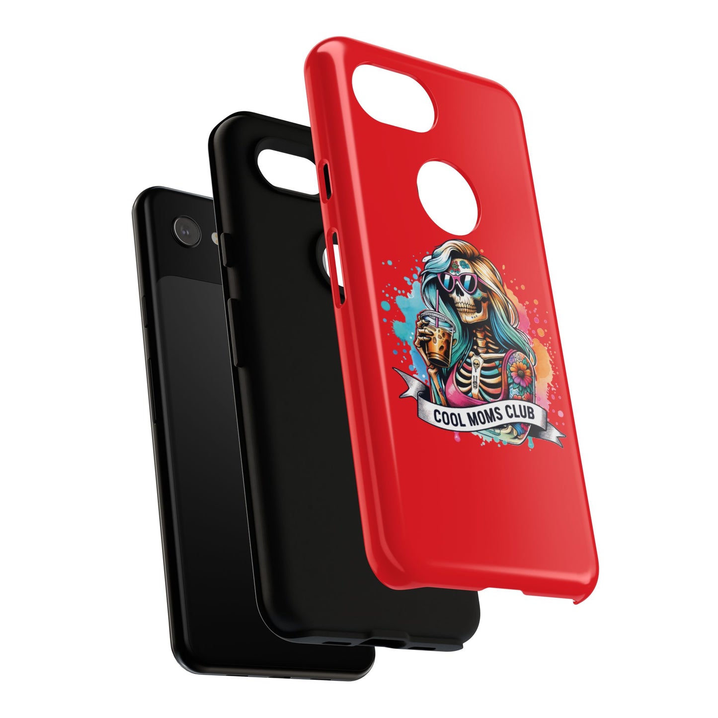 Cool Moms Club Phone Case - Tough Cases, Funky Phone Cover, Gift for Moms, Skeleton Design, Trendy Tech Accessories
