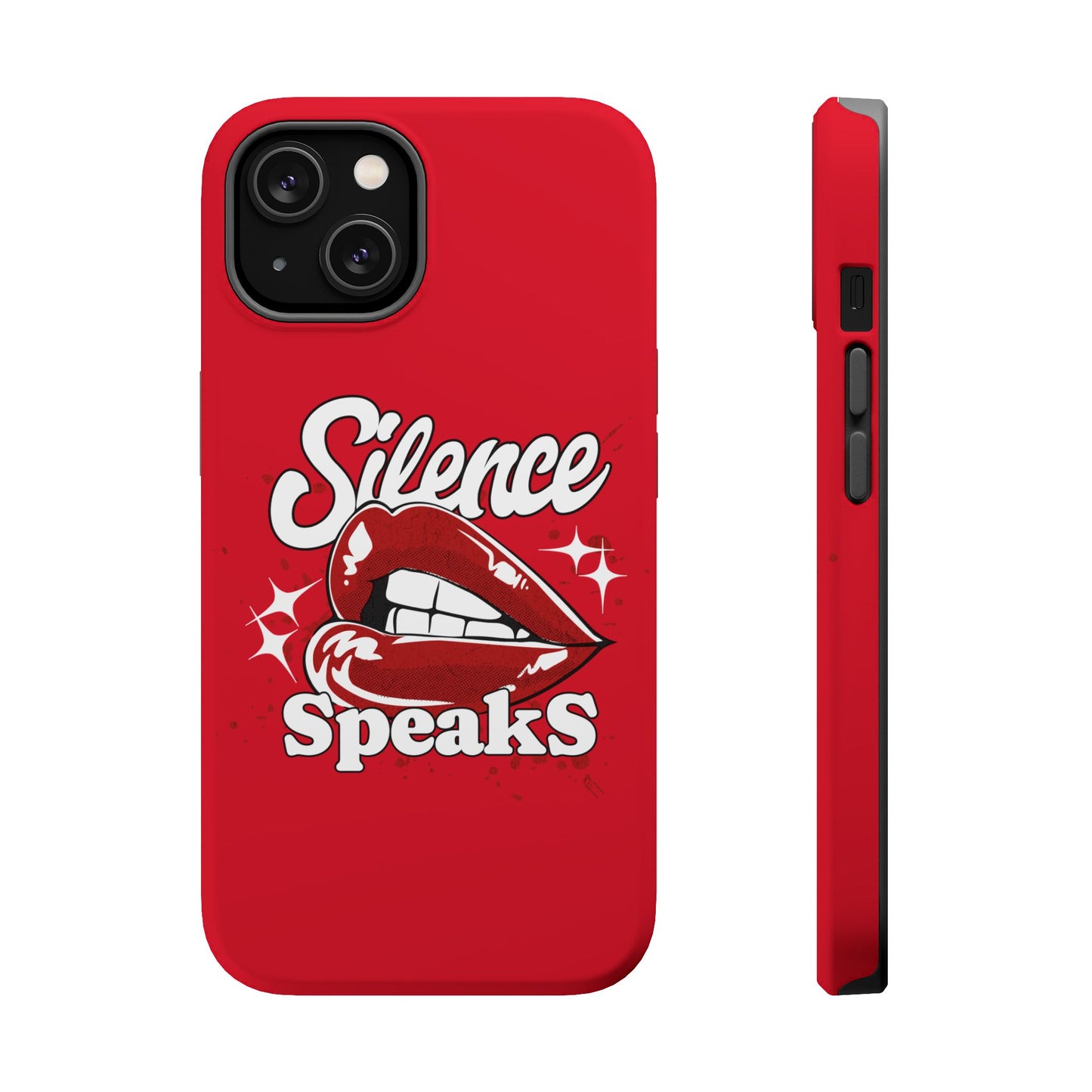Bold Expression Magnetic Tough Cases, Phone Cover, Gift for Her, Pop Art, Trendy Accessory, Silence Speaks Design