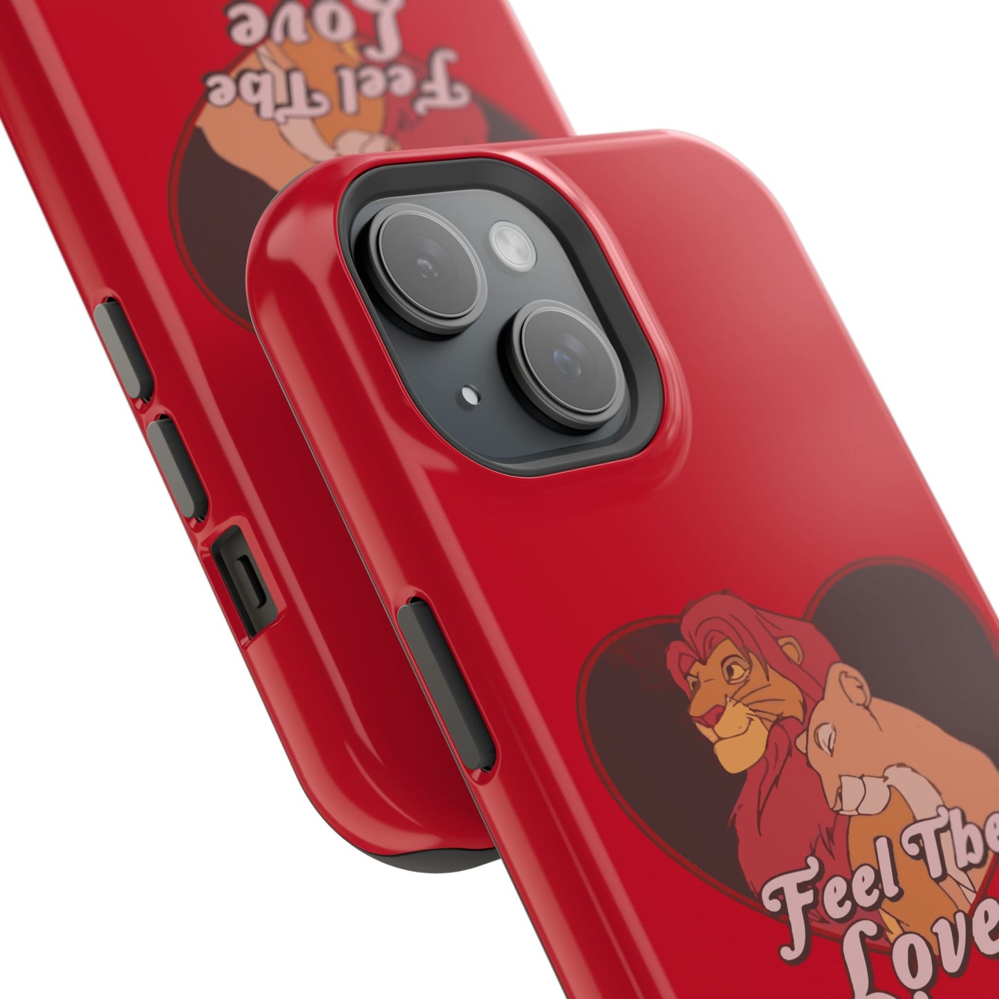 Impact-Resistant Phone Case, Cute Gift for Animal Lovers, Valentine's Day Present, Durable Phone Protection, Heart Design