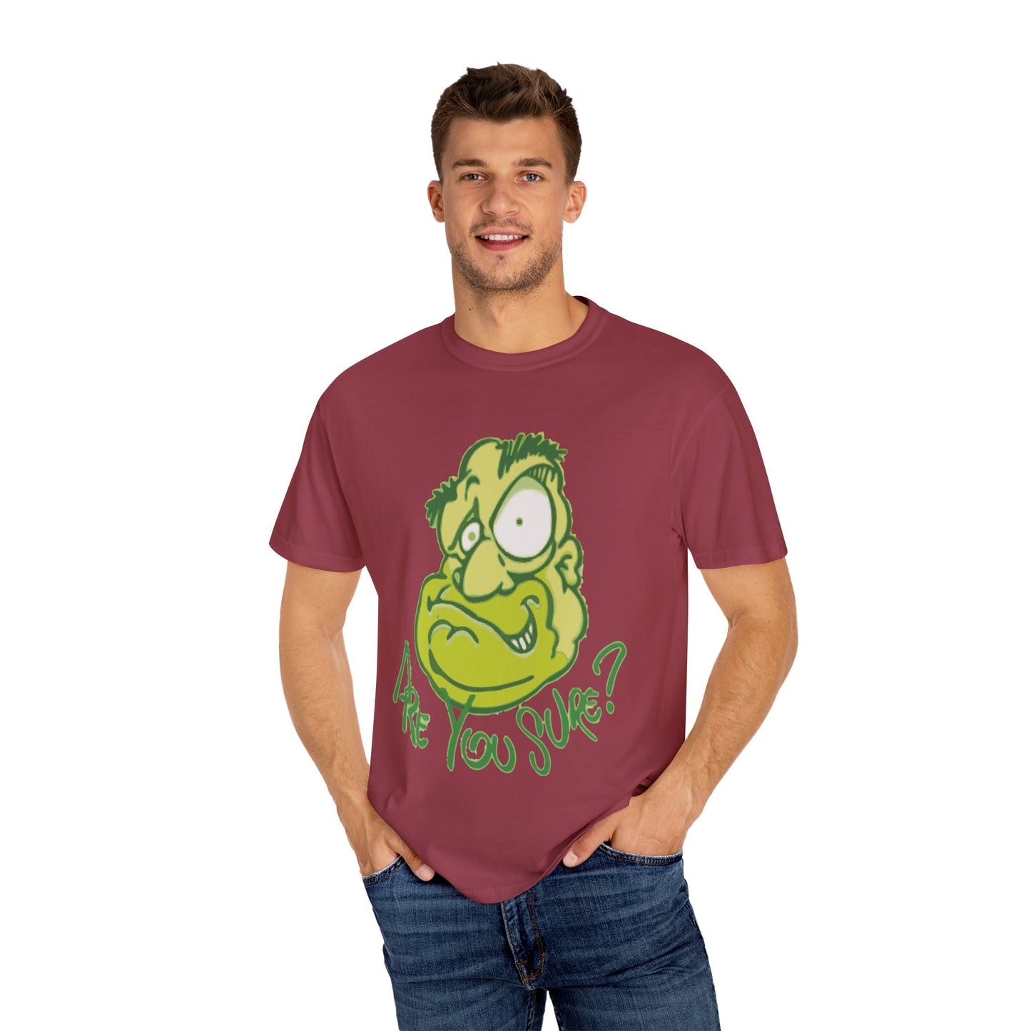 Unisex Garment-Dyed T-Shirt with Quirky Cartoon Design - Perfect for Casual Wear, Gifting, Parties, and Everyday Comfort