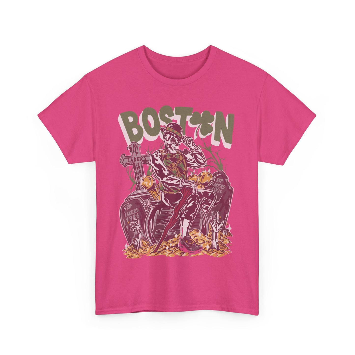 Boston Graphic Tee, Unisex Heavy Cotton T-Shirt, Vintage Boston Shirt, Irish Pride Apparel, St. Patrick's Day Gift, Casual Wear