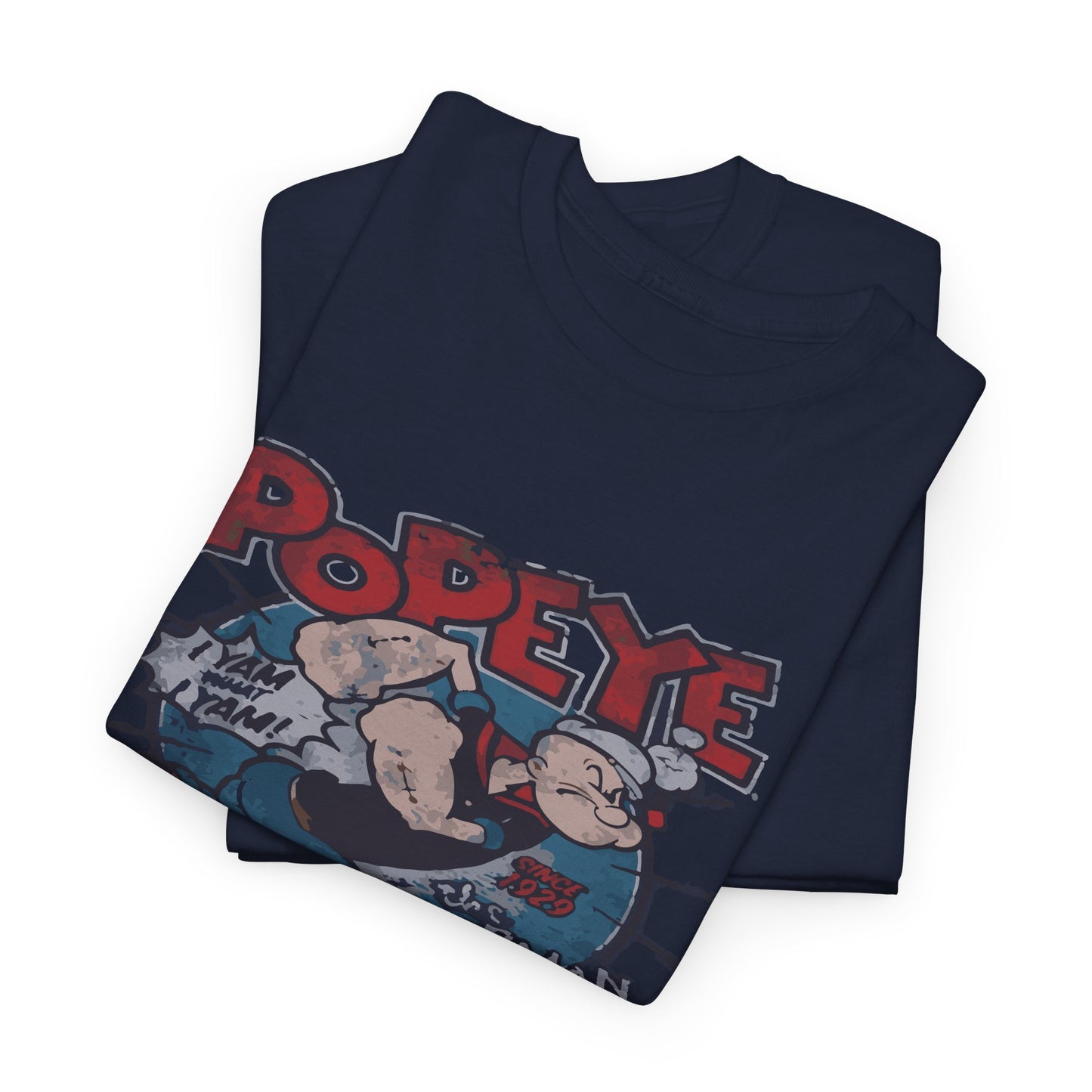 Popeye Illustration Unisex Heavy Cotton Tee, Cartoon T-Shirt, Gift for Fans, Casual Wear, Retro Design, Comfortable Top