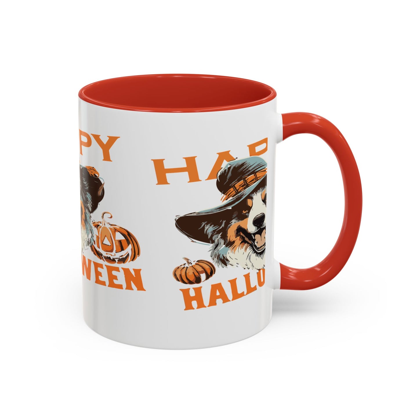 Halloween Dog Mug with Pumpkin Design, Cute Pet Lover Gift, Coffee Ceramic Cup for Fall, Spooky Season Decor, Happy Halloween