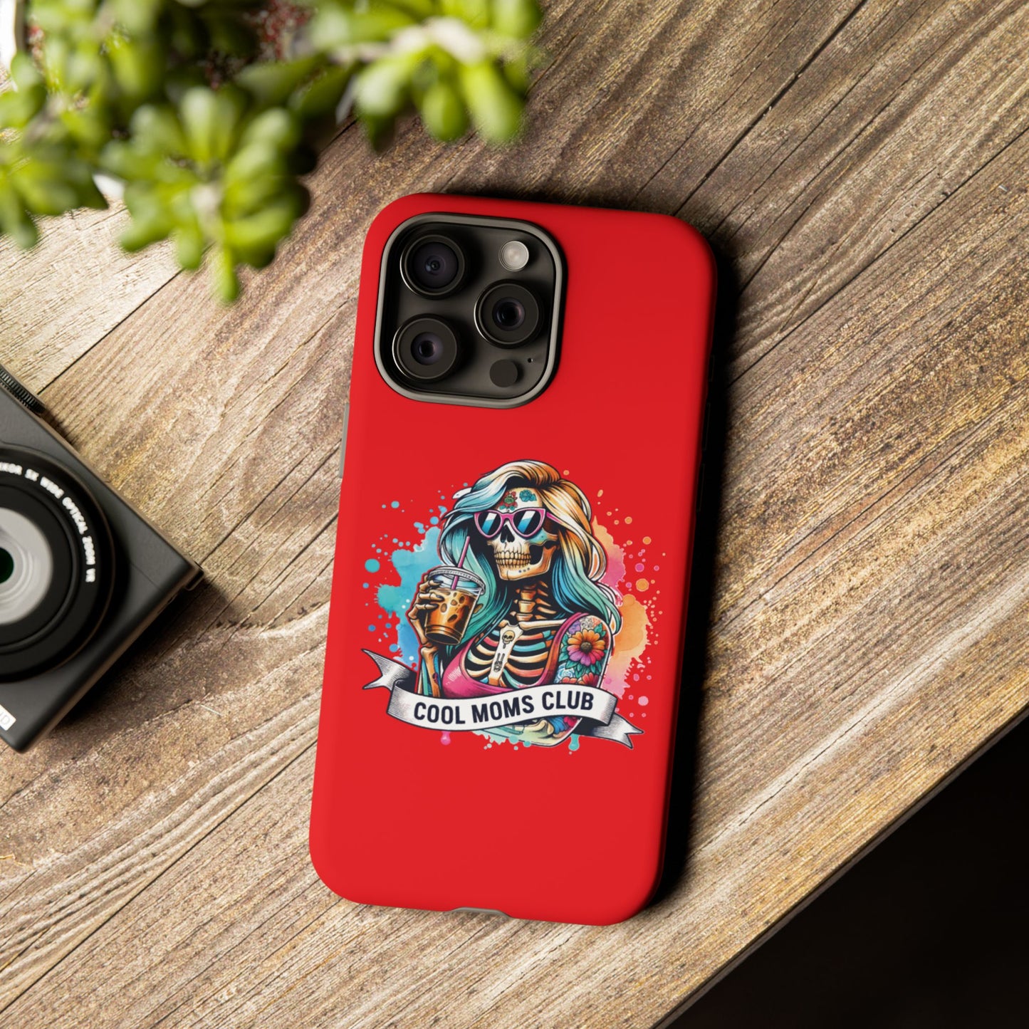 Cool Moms Club Phone Case - Tough Cases, Funky Phone Cover, Gift for Moms, Skeleton Design, Trendy Tech Accessories