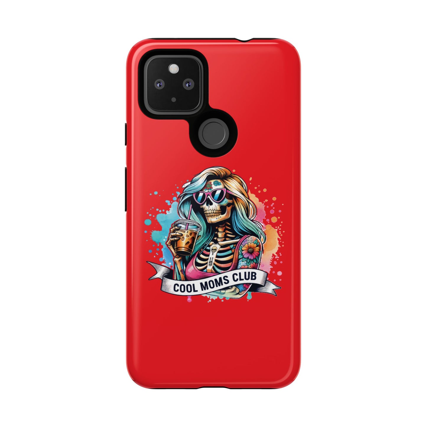 Cool Moms Club Phone Case - Tough Cases, Funky Phone Cover, Gift for Moms, Skeleton Design, Trendy Tech Accessories