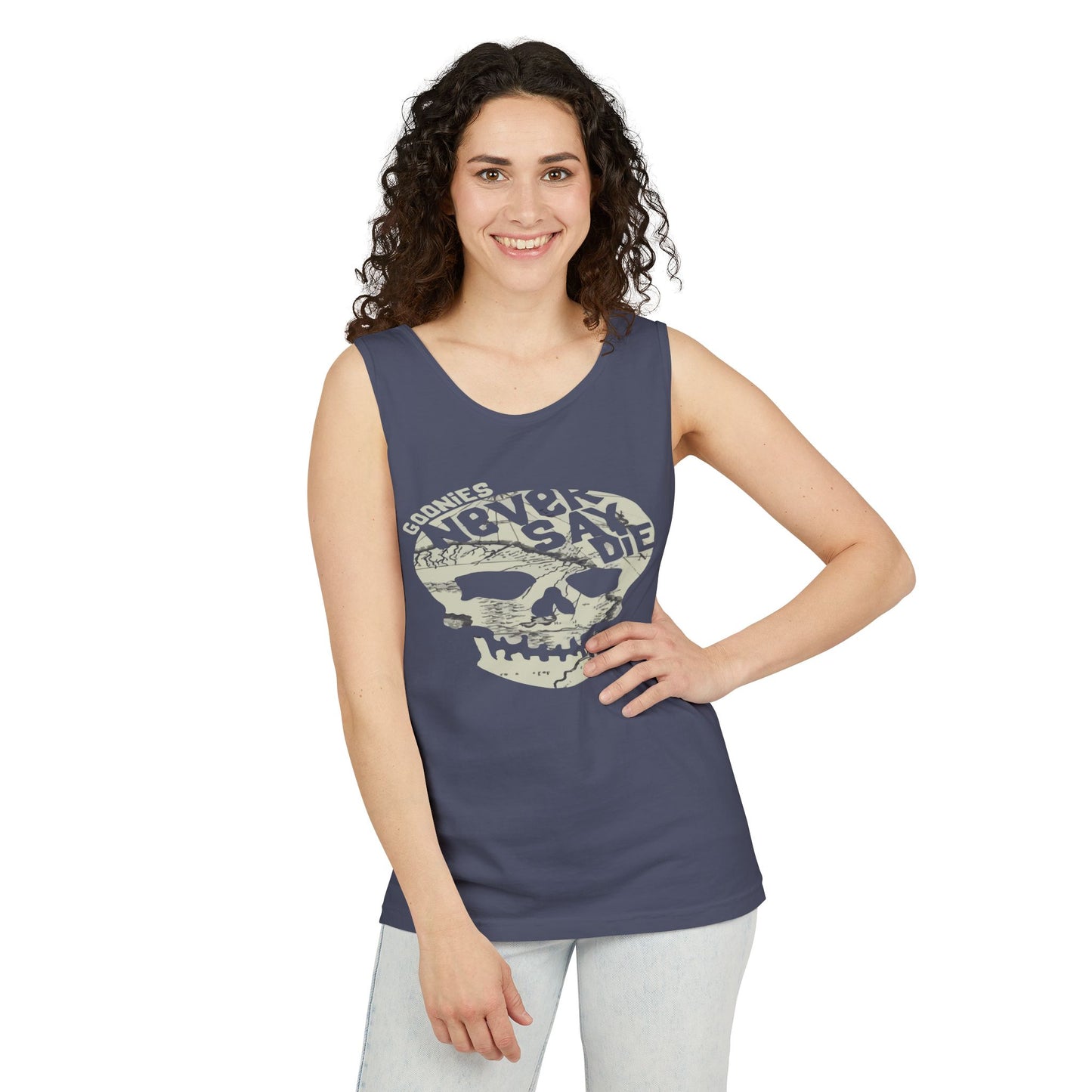 Cool Skull Graphic Tank Top, Unisex Summer Tee, Beachwear, Festival Outfit, Casual Wear, Graphic Apparel