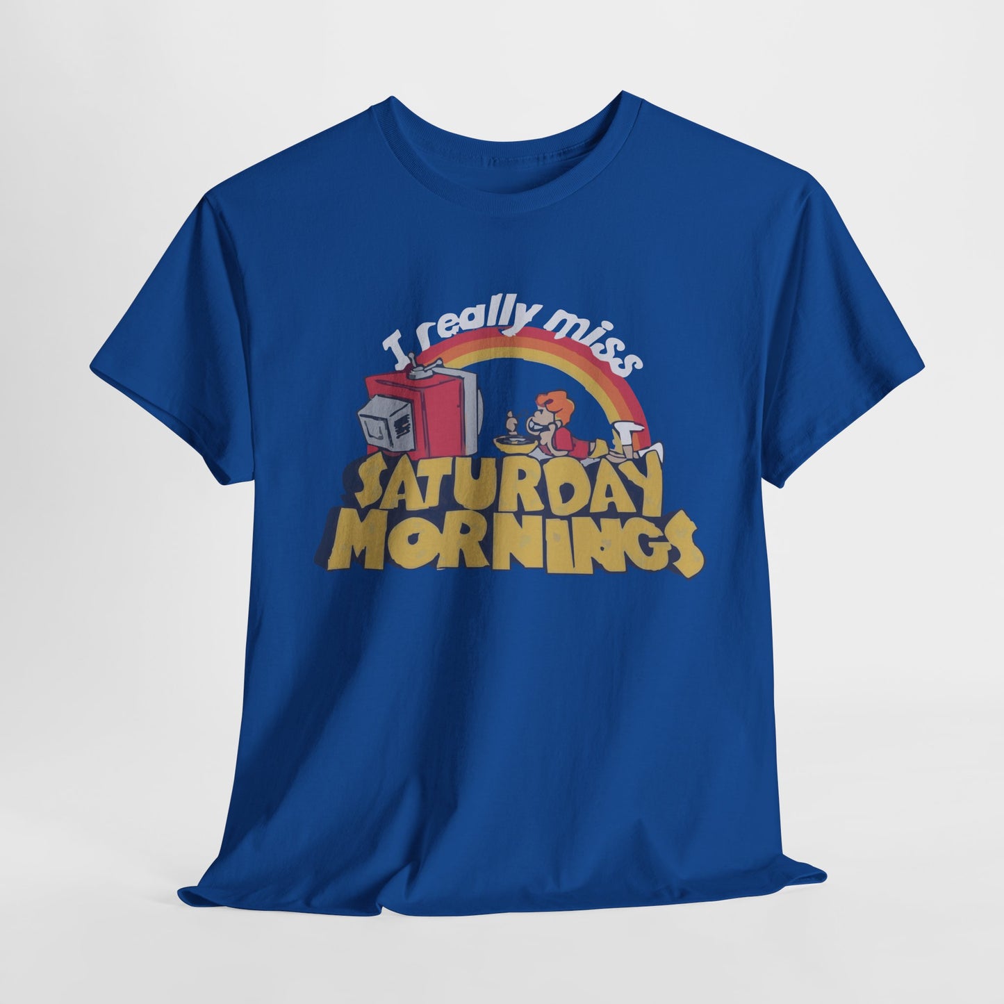 Retro Saturday Mornings Tee, Vintage Cartoon Shirt, Unisex Cotton Tee, Cozy Weekend Vibe, Perfect Gift for Nostalgia Lovers