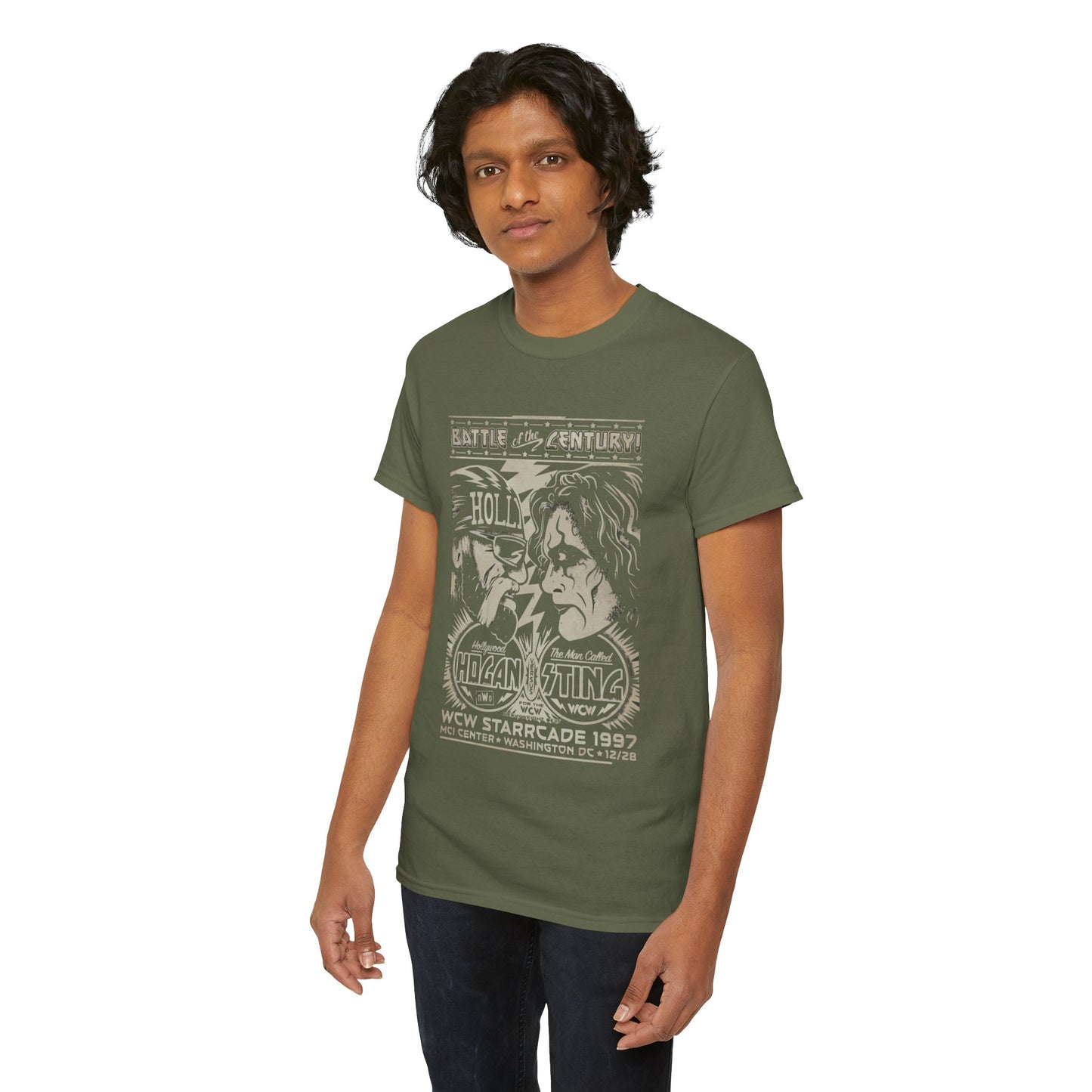 Vintage Wrestling Tee - Hulk vs Sting Retro Sports Nostalgia - Classic WCW Unisex Heavy Cotton Tee
