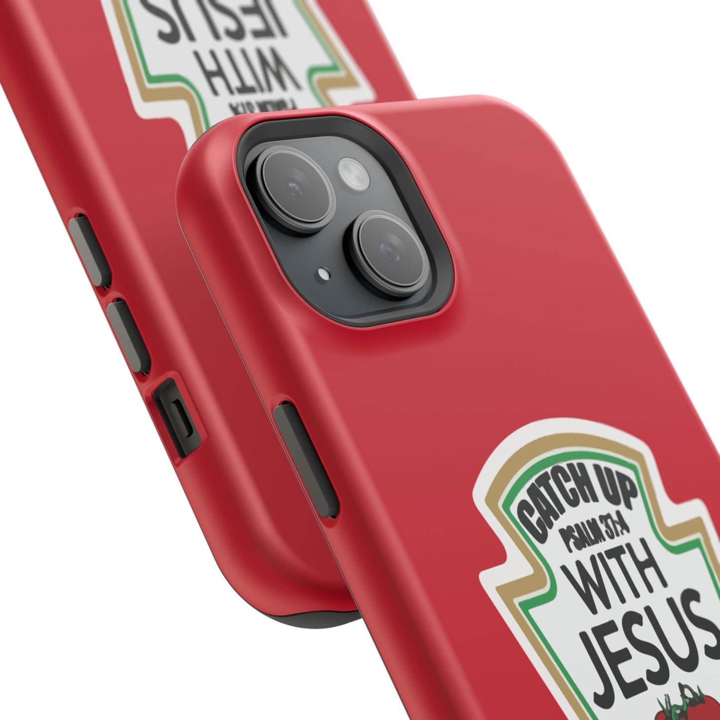 Fun Christian Phone Case, Catch Up with Jesus, Impact-Resistant, Faith-Based Gift, Religious Accessories, Bible Verses