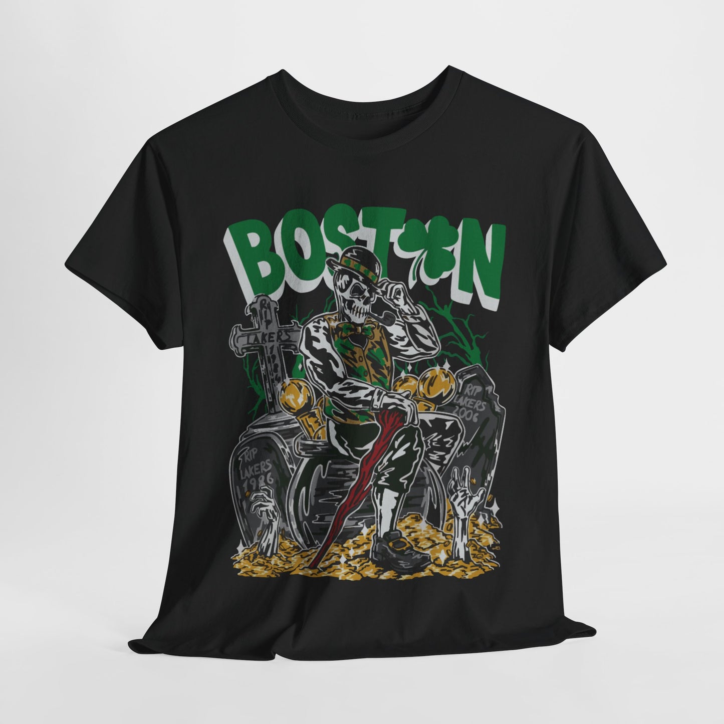 Boston Graphic Tee, Unisex Heavy Cotton T-Shirt, Vintage Boston Shirt, Irish Pride Apparel, St. Patrick's Day Gift, Casual Wear